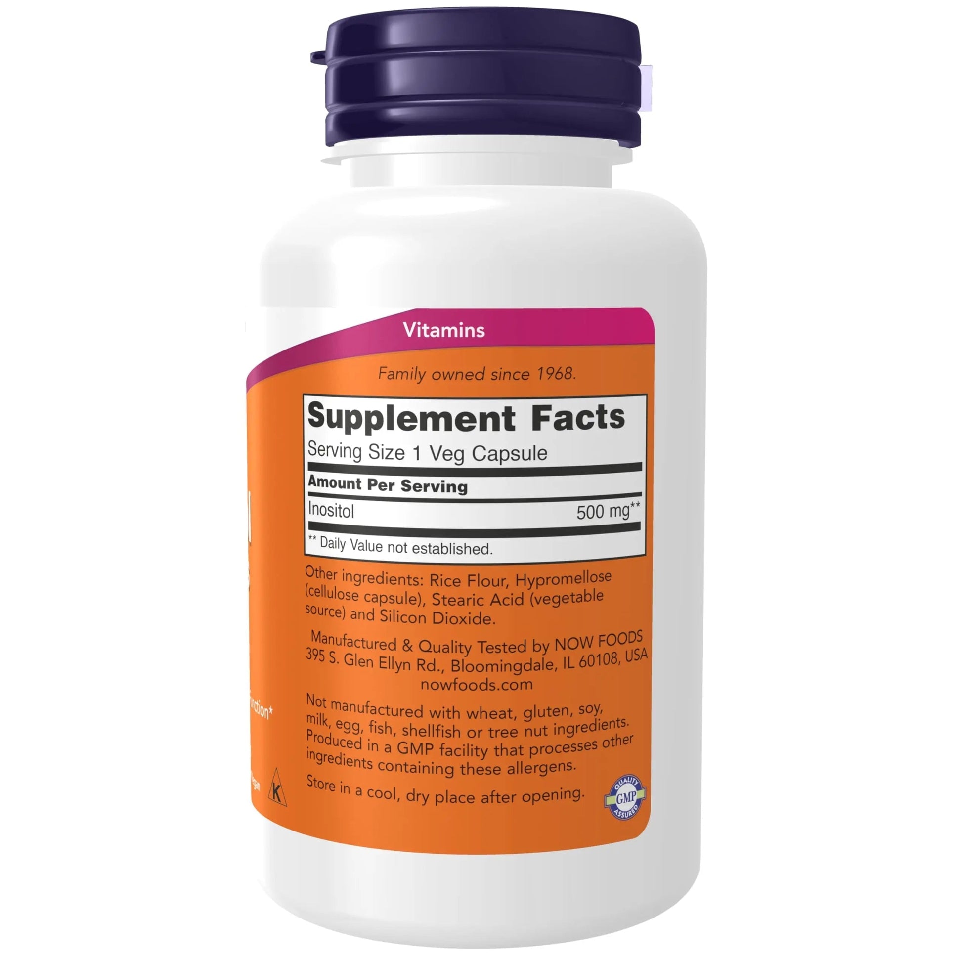 NOW Foods Foods Inositol 500mg,100 Capsules (Pack of 3) NOW FoodsAu supplements