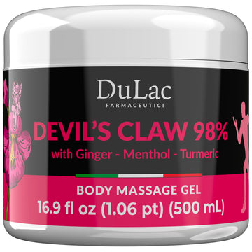 Dulac - Devil's Claw 98% Cream Maximum Strength 16.9 Fl Oz, Natural Joint and Muscle Comfort Cream, Enriched with Menthol for Cool Effect DULÀC FARMACEUTICI 1982Au supplements
