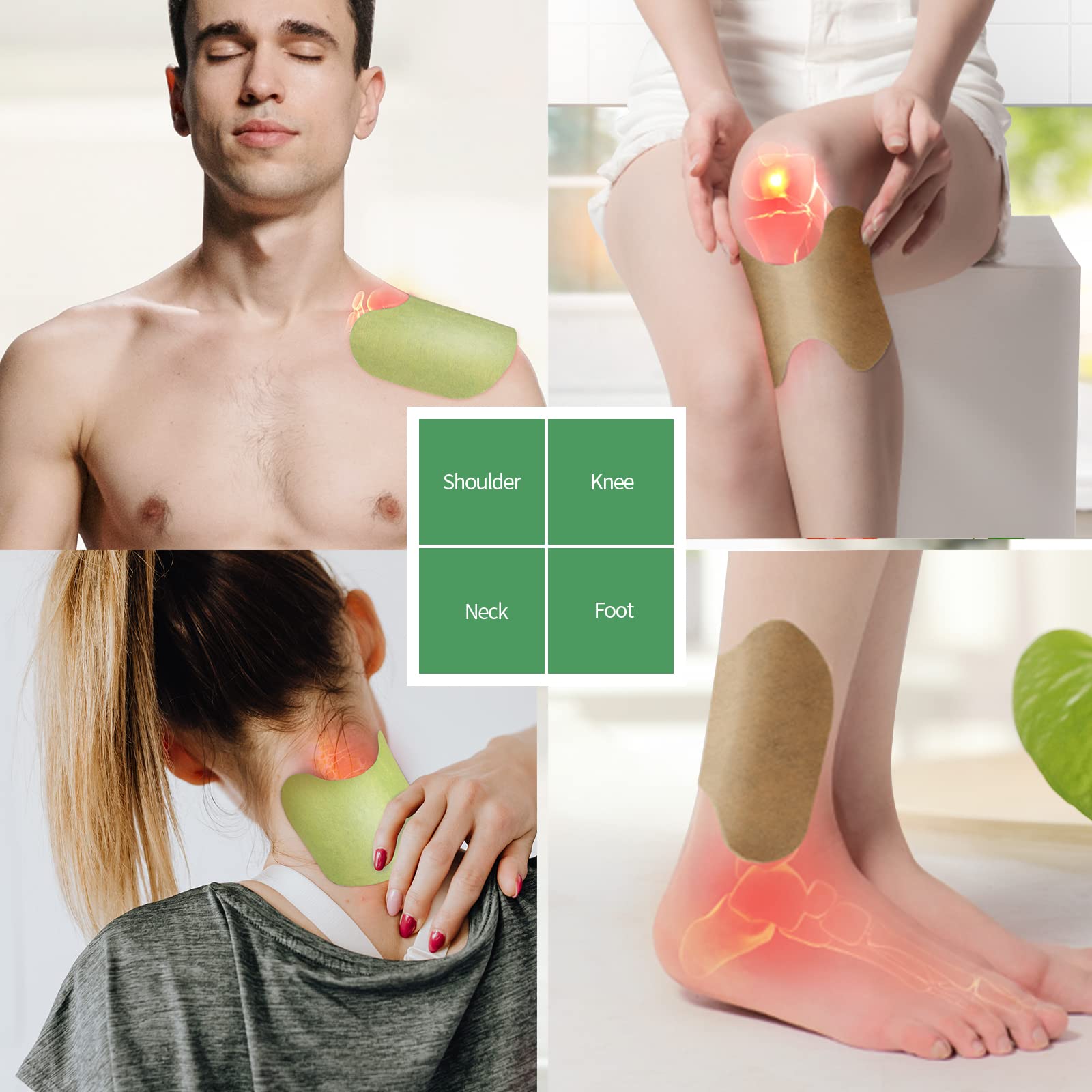 Knee Patch 72 Pcs, for The Relief of Muscle Pain in Joints, Neck and Shoulders, Long-Lasting Warm Knee Patches MaengveAu supplements