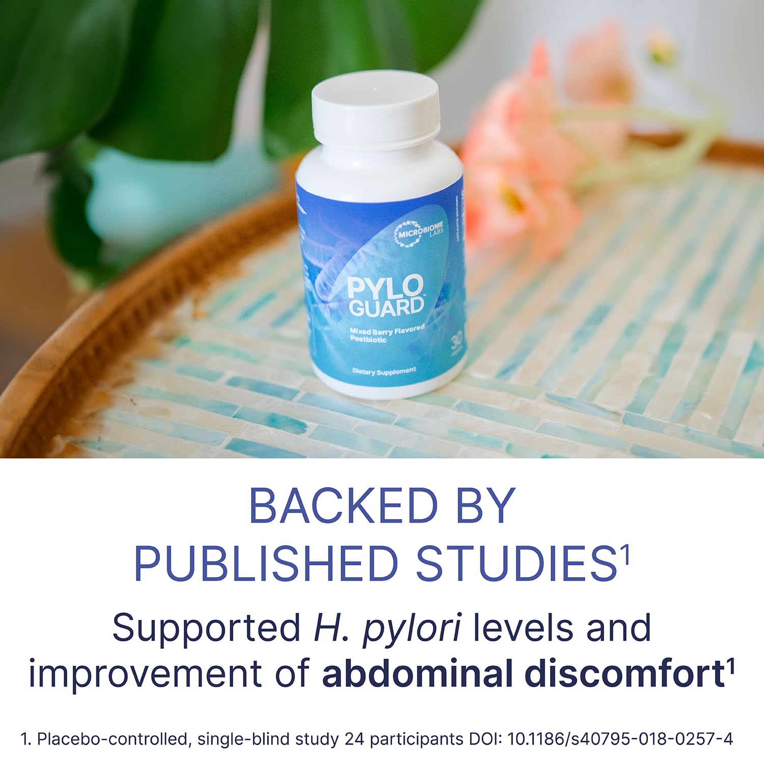Microbiome Labs PyloGuard - Patented L reuteri DSM17648 to Improve Digestive Comfort - Gut Health & Immune Support Supplement - Postbiotic (30 Capsules) Microbiome LabsAu supplements