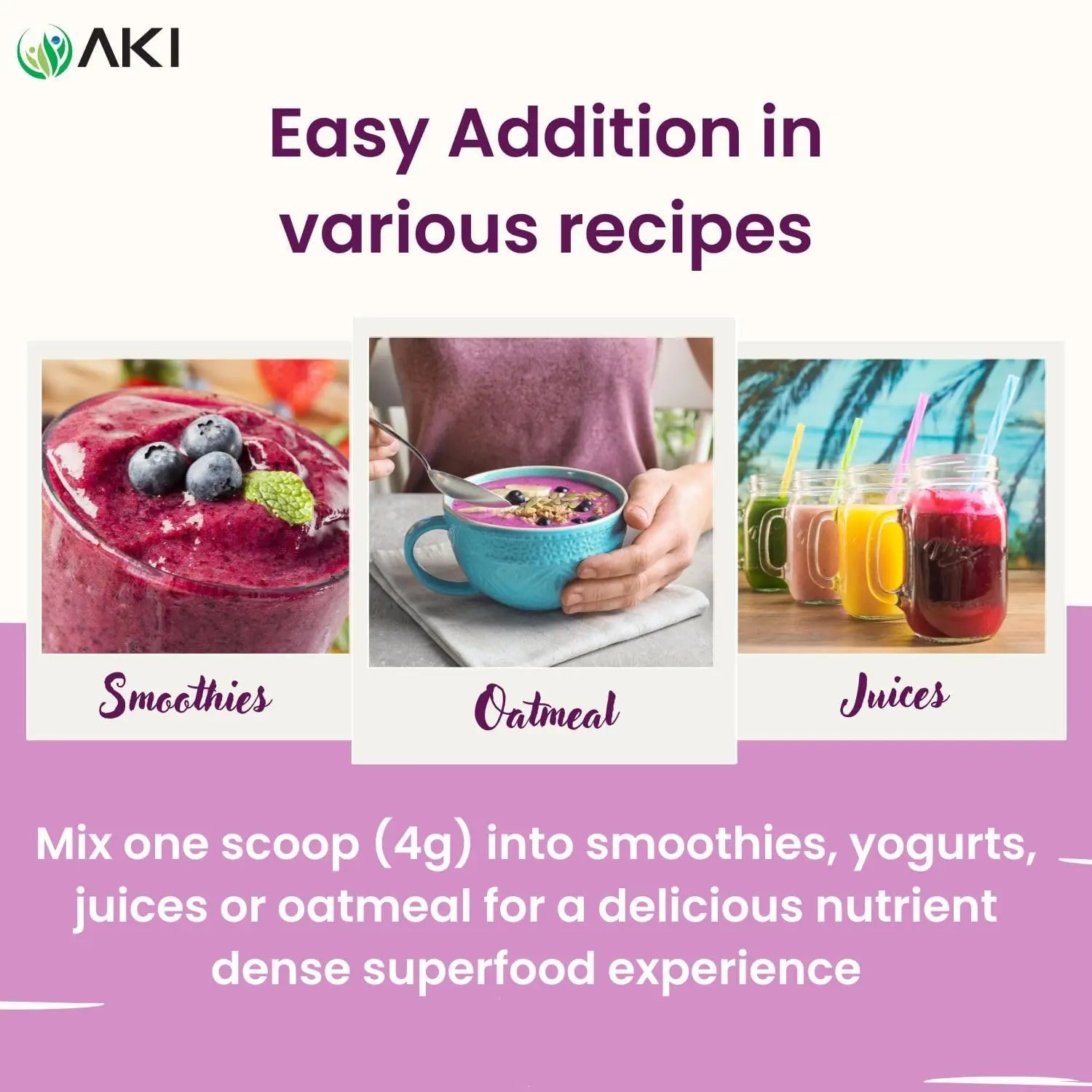 AKI Maqui Berry Extract Powder – Wild Harvested from Patagonia, High in Anthocyanins & Polyphenols, Freeze-Dried Superfruit for Smoothies, Non-GMO, Vegan, 150g/ 5.3 oz AKI ORGANICnz supplements