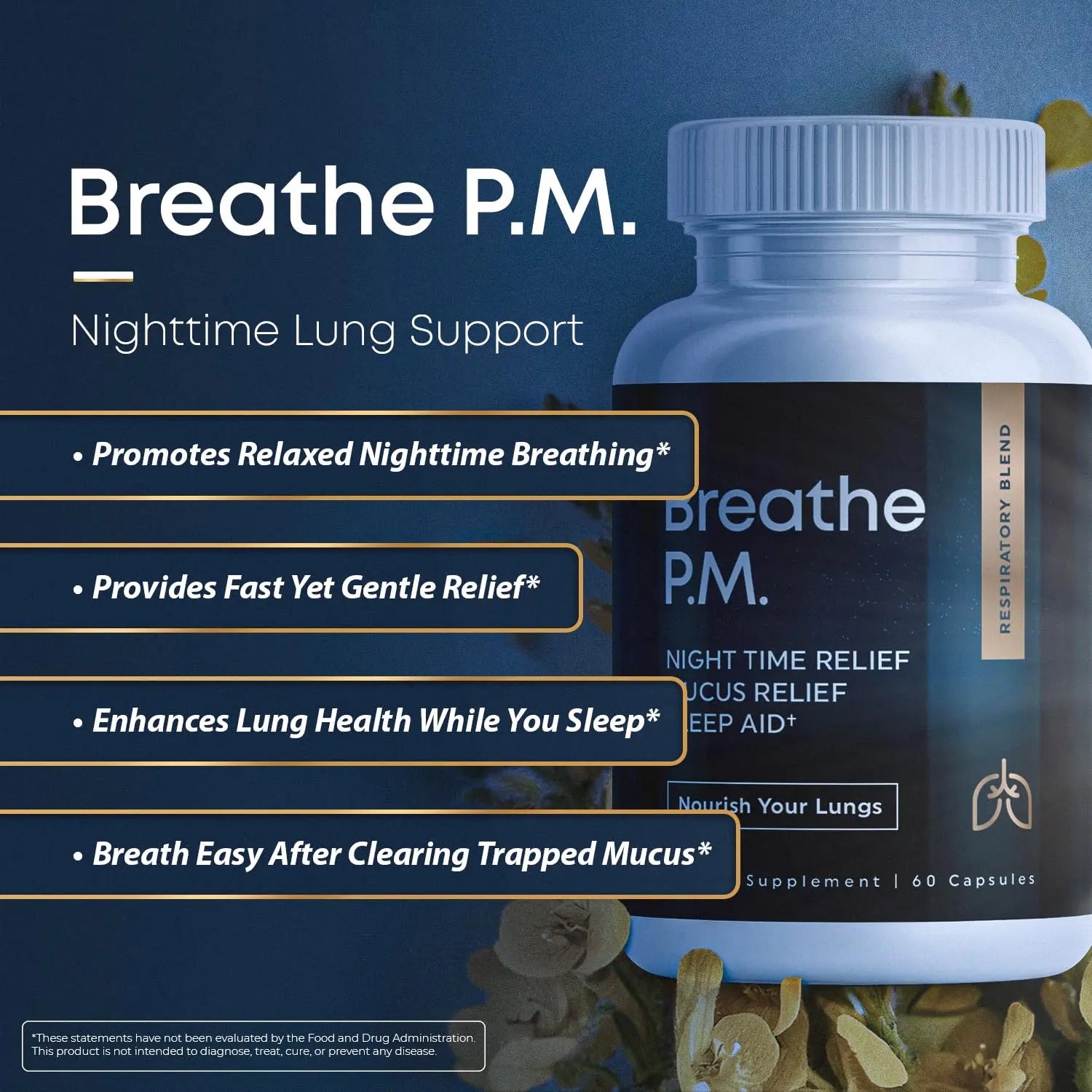 BREATHE & BREATHE PM Bundle - 60 Caps & 1 fl.oz. Mullein Drops for Lungs & Airways: Peppermint, Thyme, & Mullein Leaf Extract for Lungs Detox for Smokers - Clear Mucus & Breathe - GMO-Free & USA-Made Herbal Tea Therapynz supplements