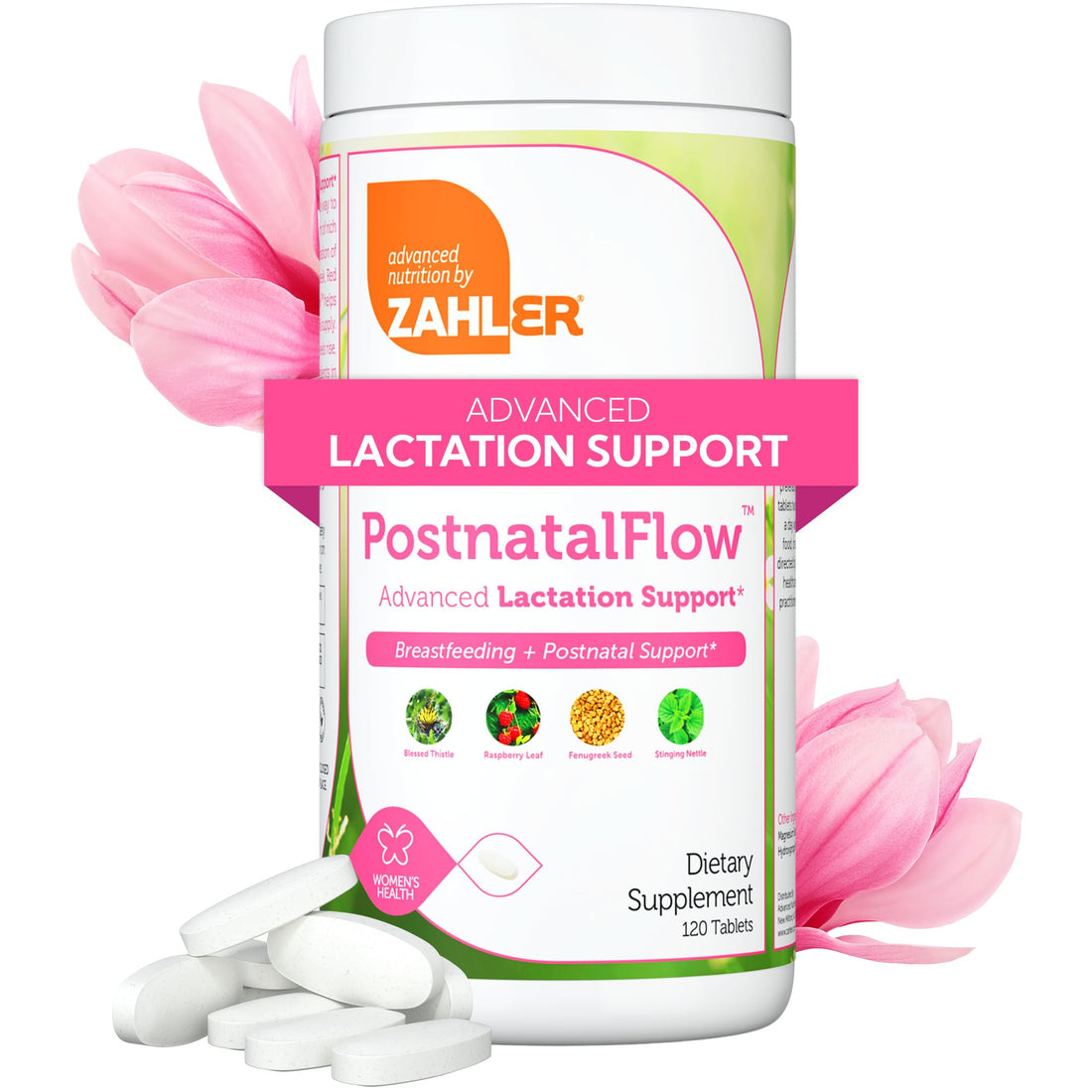 Zahler Postnatal Flow for Advanced Lactation Support, Breastfeeding + Postnatal Support, 120 Tablets. ZahlerAu supplements