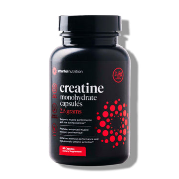 SMARTERNUTRITION Creatine Monohydrate Pills with 2500mg (2.5g) Per Serving, Vegan Capsules - Pre & Post Workout Recovery Support, Promotes Muscle Mass &. Endurance - 60 Count[30-Day Supply] SMARTERNUTRITIONAu supplements
