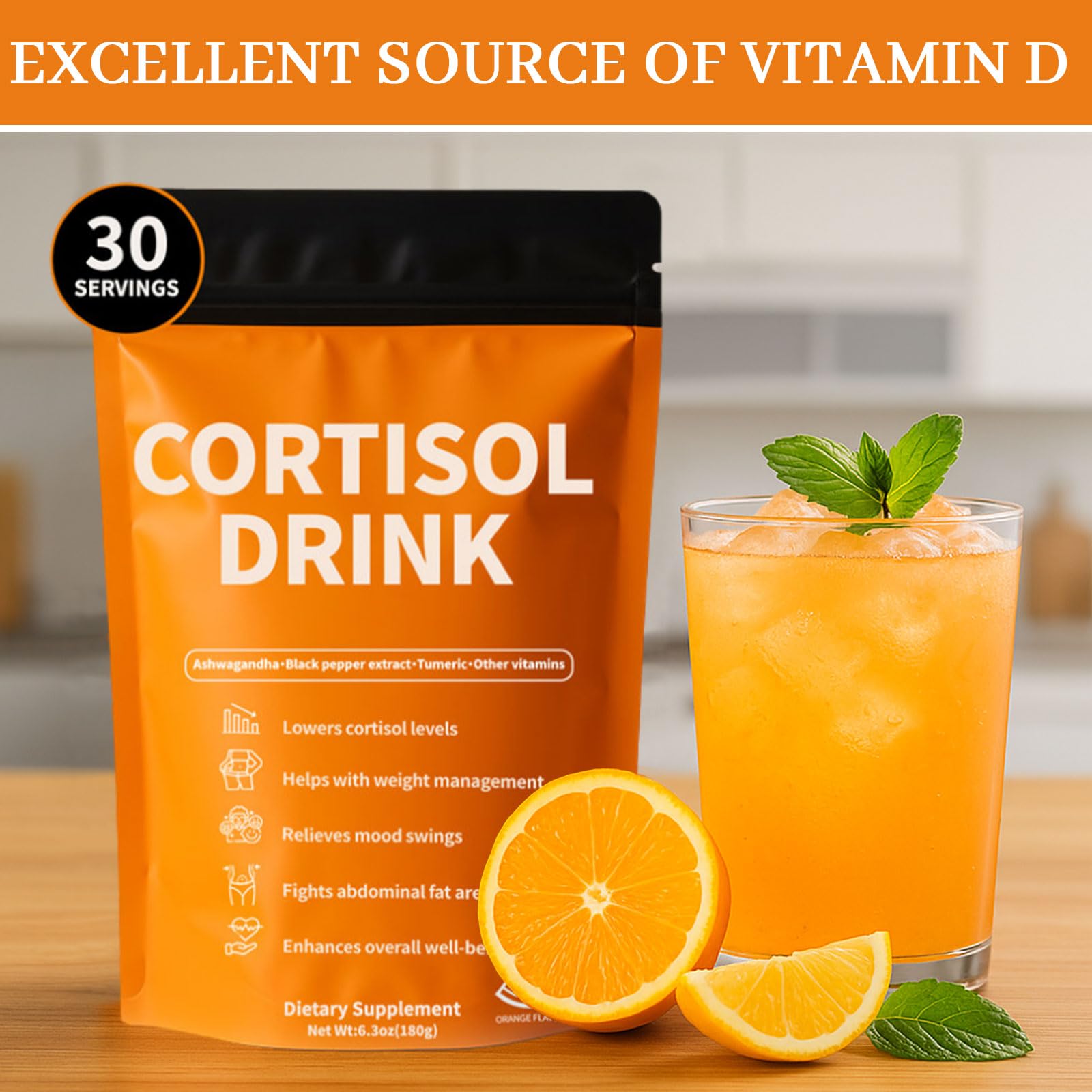 Rulinal Cortisol Drink Powder | Cortisol Supplements for Women | Ashwagandha, L-Theanine, Turmeric Root, Black Pepper Extract for Relax & Focus, Healthy Cortisol Levels, Mental Clarity, Vegan, 6.3oz RulinalAu supplements