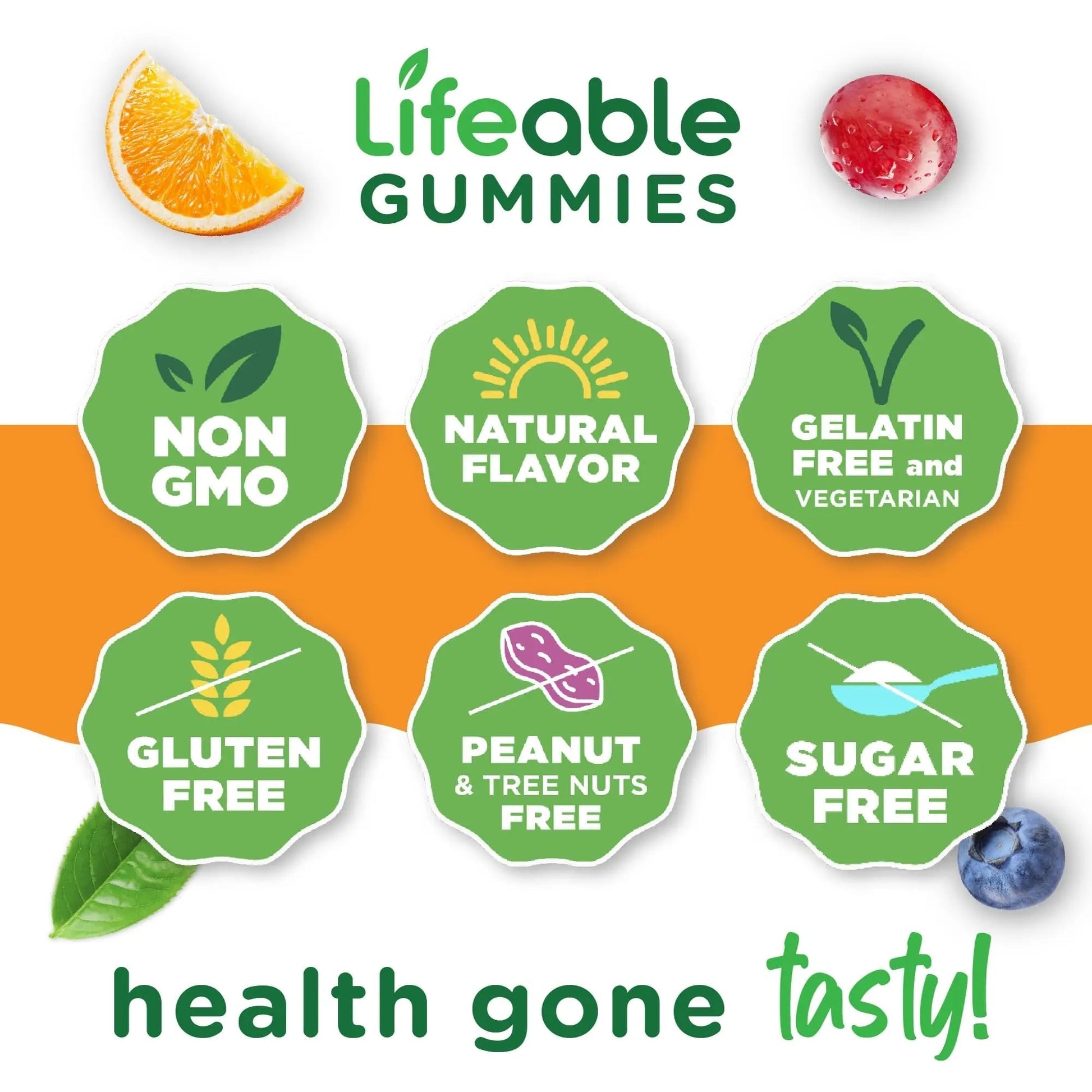 Lifeable Sugar Free Multivitamin for Men Gummies | with Iron and 18 Essential Vitamins and Minerals | Sugar Free Vitamins | 90 Gummies LifeableAu supplements