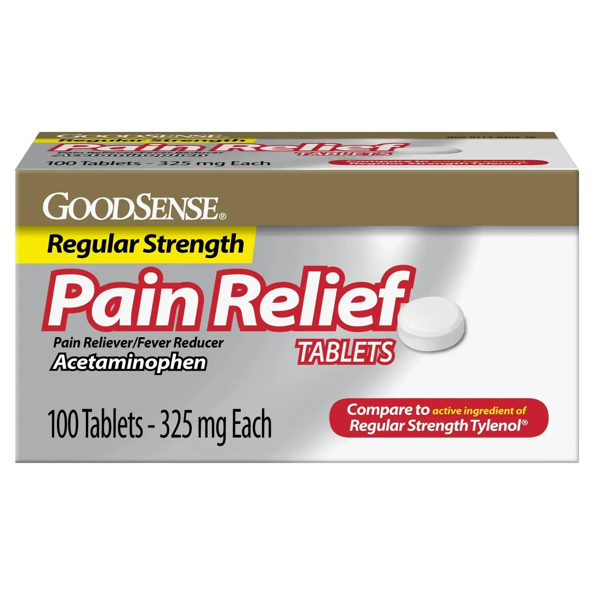Pain Relief, Acetaminophen Tablets 325 mg, Regular Strength, Pain Reliever and Fever Reducer GoodSenseAu supplements