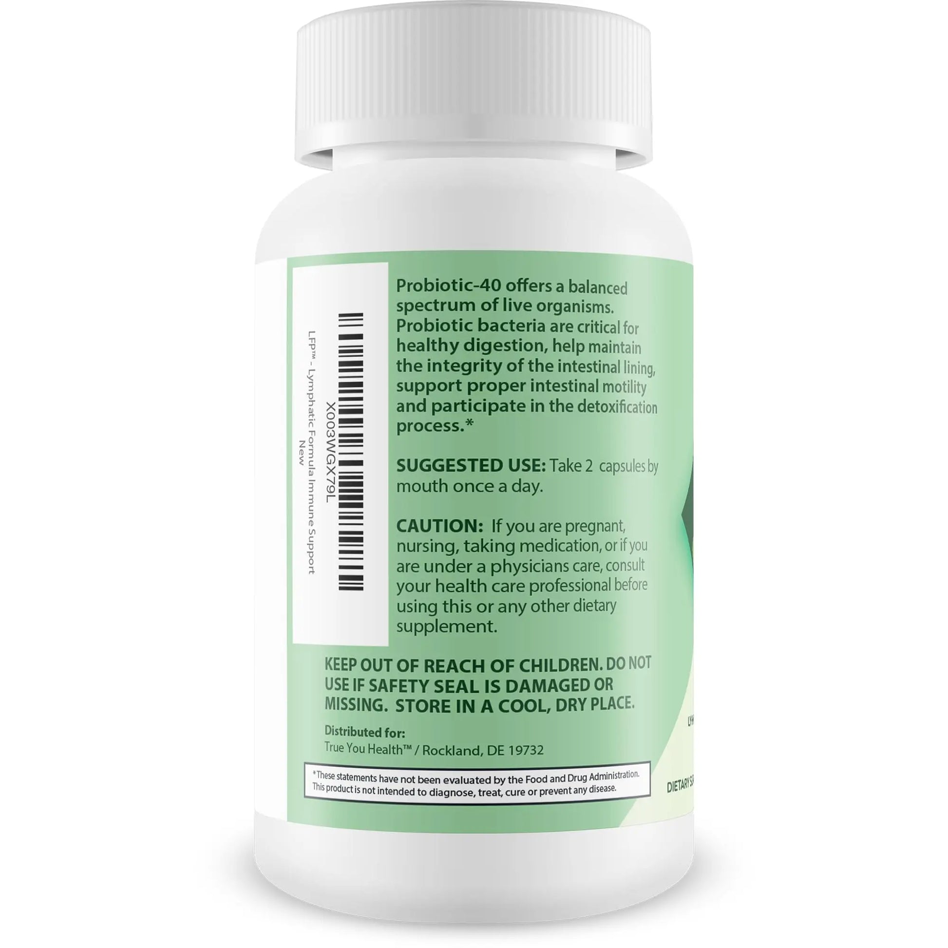 LFP - Lymphatic Formula Pro 2000 Immune Support & Probiotic - Lymphatic Support Supplement to Promote Healthy Immune System & Lymphatic Function - Aid Immune Response, Gut Health, & Overall Health True You Healthnz supplements