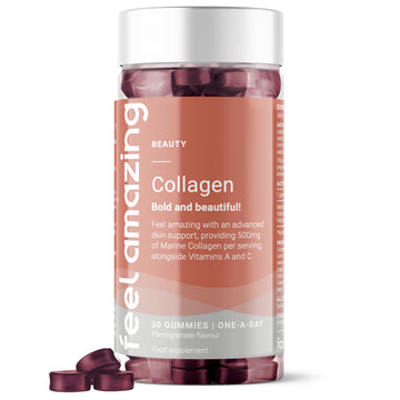 Collagen Gummies with Vitamins A and C, 500mg of Marine Collagen Per Serving, Advanced Skin Support, Feel AmazingAu supplements