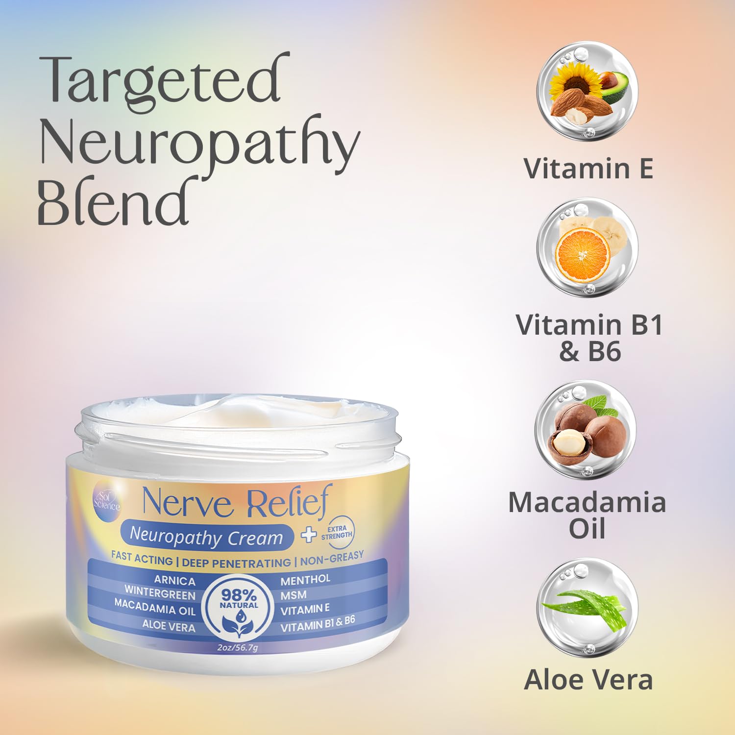 PURPLE CANYON Nerve Pain Relief Cream for Neuropathy – for Feet & Legs | MSM, Arnica, Alpha Lipoic Acid | Fast-Absorbing, Non-Greasy Formula | 2 oz PURPLE CANYONAu supplements