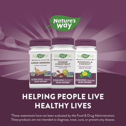Nature's Way Standardized Horse Chestnut, Premium Extract for Healthy Veins and Blood Nature's WayUS supplements
