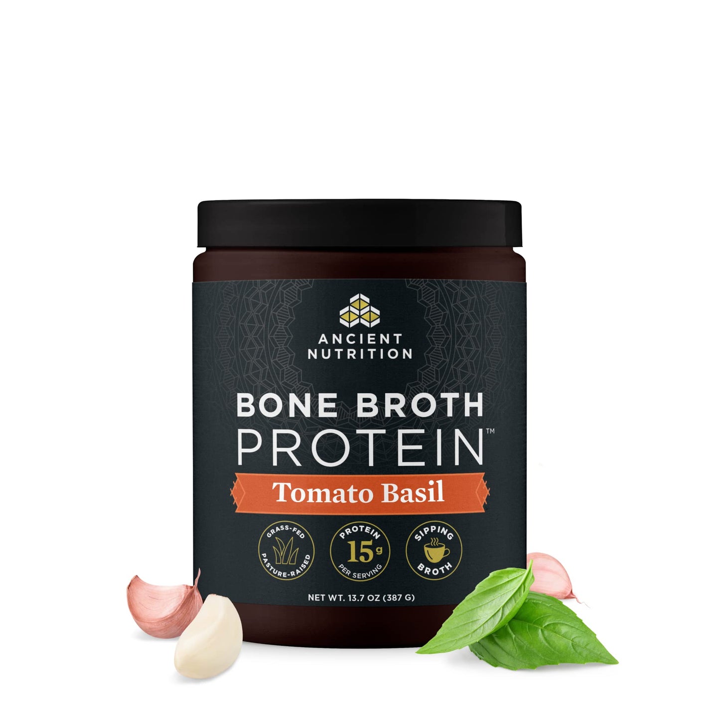 Ancient Nutrition Bone Broth Protein Powder, Tomato Basil, Grass-Fed Chicken and Beef Ancient NutritionUS supplements