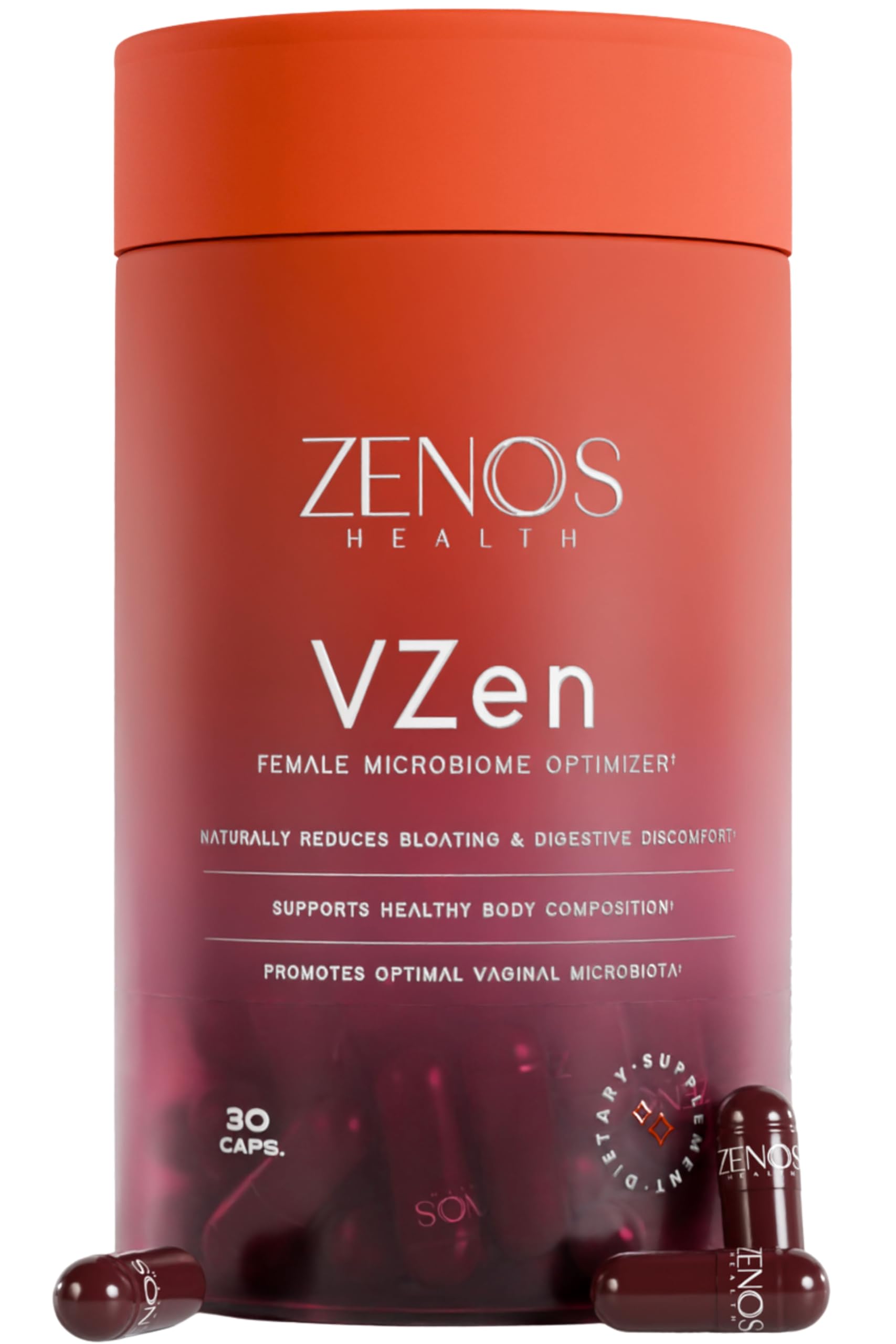 Zenos Health VZen Vaginal Probiotics for Women – Probiotics and Prebiotics for Digestive Health & Bloating Relief for Women – Improve Gut Health, Urinary Tract & Daily Wellness - Made in USA, 30 Caps Zenos HealthAu supplements