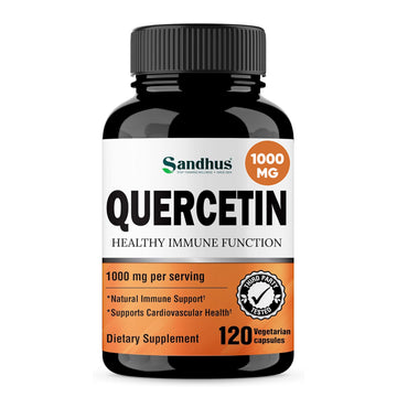 Sandhu's Quercetin 1000mg Per Serving 120 Count Vegetarian Capsules Bioflavonoids Sandhu'sUS supplements