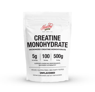 HEARTHY FOODS Creatine Monohydrate Micronized Powder 500G - 100 Servings, 5000mg Per Serving (5g) - 17.9 Oz for Men & Women Muscle Growth & Recovery - UNFLAVORED HEARTHY FOODSAu supplements