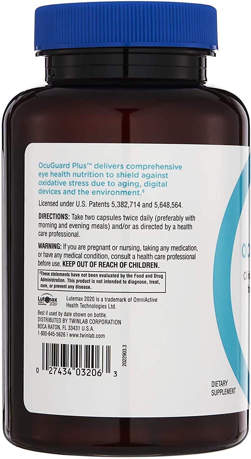 Twinlab Ocuguard Plus - Eye Supplement with Zinc, Vitamin A, C & D - 60 Veggie Capsules TwinlabAu supplements