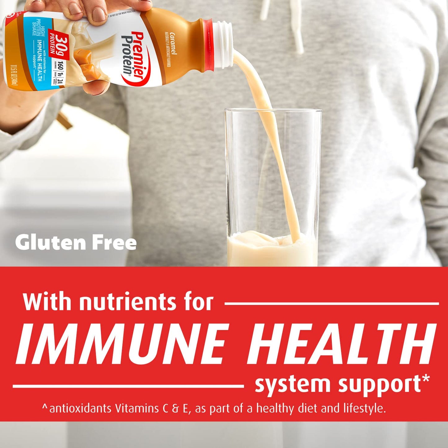 Premier Liquid Protein Shake, Caramel, 30g Protein, 1g Sugar, 24 Vitamins & Minerals Premier ProteinUS supplements