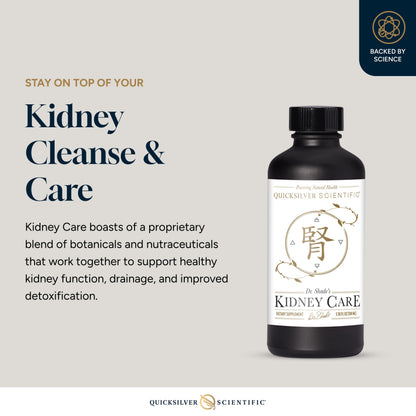 Quicksilver Scientific Kidney Care - Kidney Cleanse & Lymphatic Drainage Supplements - Astragaloside IV Extract, Zhu Ling, Goldenrod, Ferulic Acid, He Shou Wu & Dandelion Leaf (3.38oz / 100ml) Quicksilver ScientificUS supplements