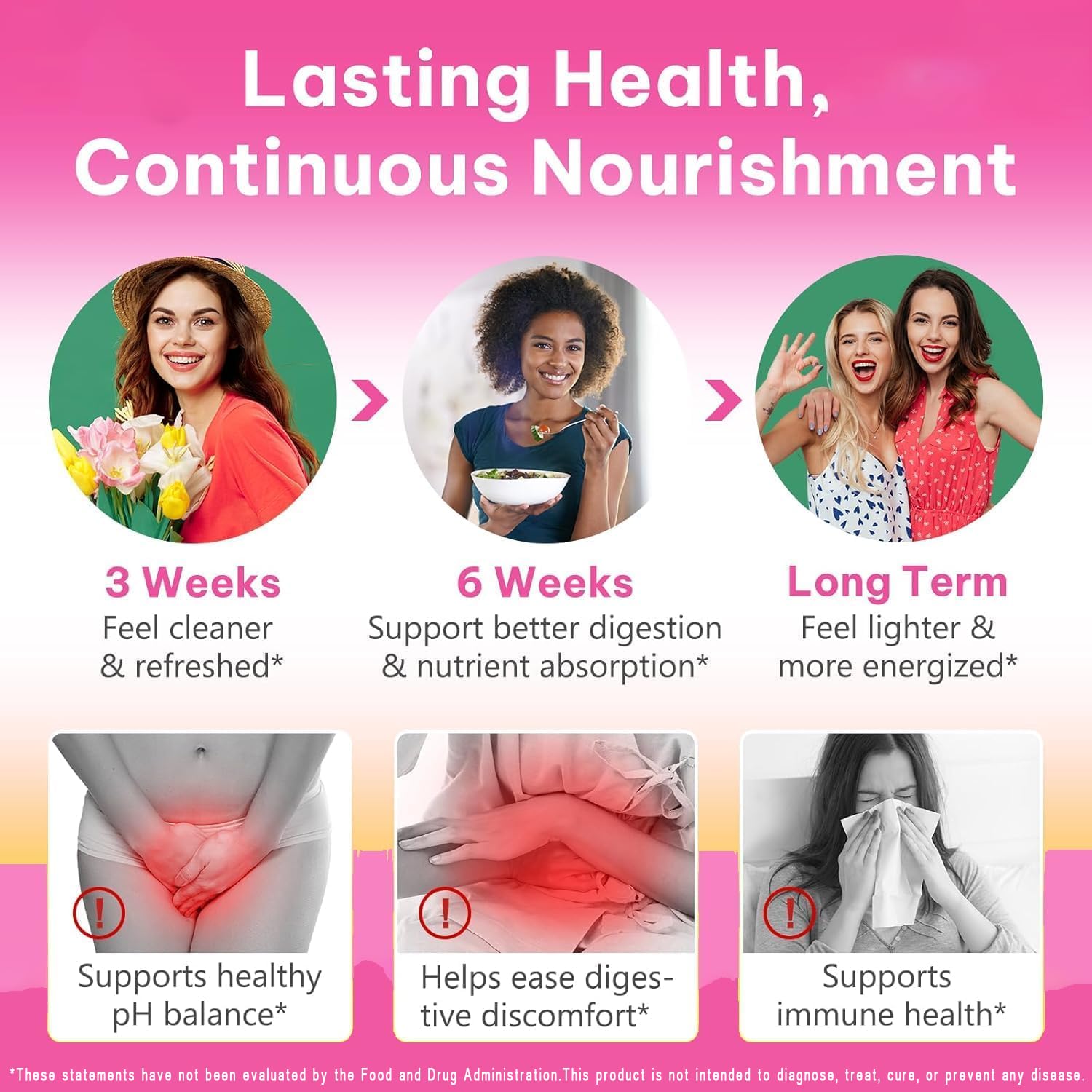 KEDISOM Premium Feminine Balance Gummies - for Women’s Health & Wellness - Immune Support - Vegan, Gluten-Free - Hawaiian Pineapple - 60 Gummies - 30 Servings KEDISOMAu supplements
