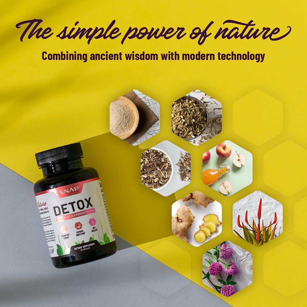 Snap Supplements Detox Cleanse Capsules - Advanced Blend for Full Body Detox & Cleans Snap SupplementsUS supplements