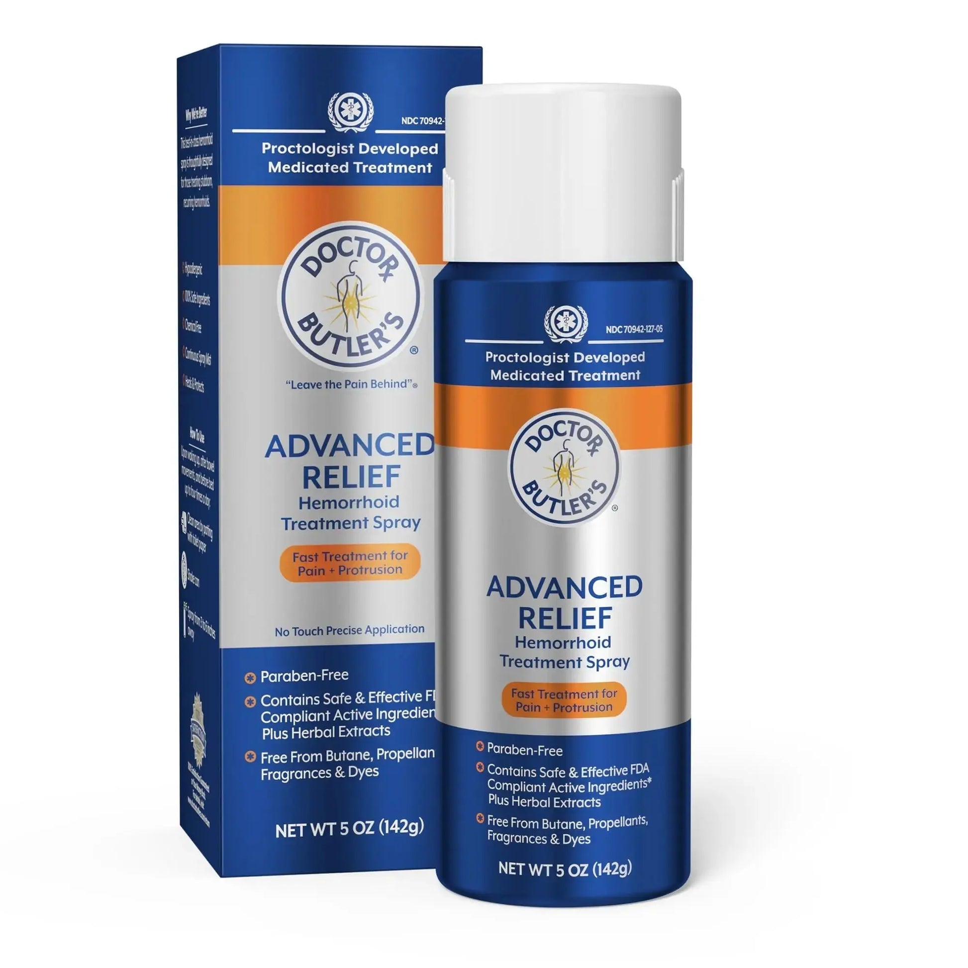 Doctor Butler's Advanced Relief Hemorrhoid Spray – Advanced Relief Hemorrhoid Treatment Spray with Witch Hazel to Help with Sensitive Skin, Itch Relief, and Swelling Relief* (5oz) Doctor Butler'sAu supplements