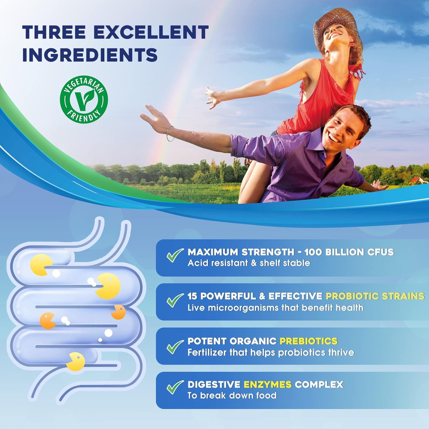 Probiotics for Women & Men - 100 Billion Plus Digestive Enzymes & Prebiotics, Highest Potency 3-in-1 Complete Probiotics for Digestive Health, Immune Support ZEBORAAu supplements