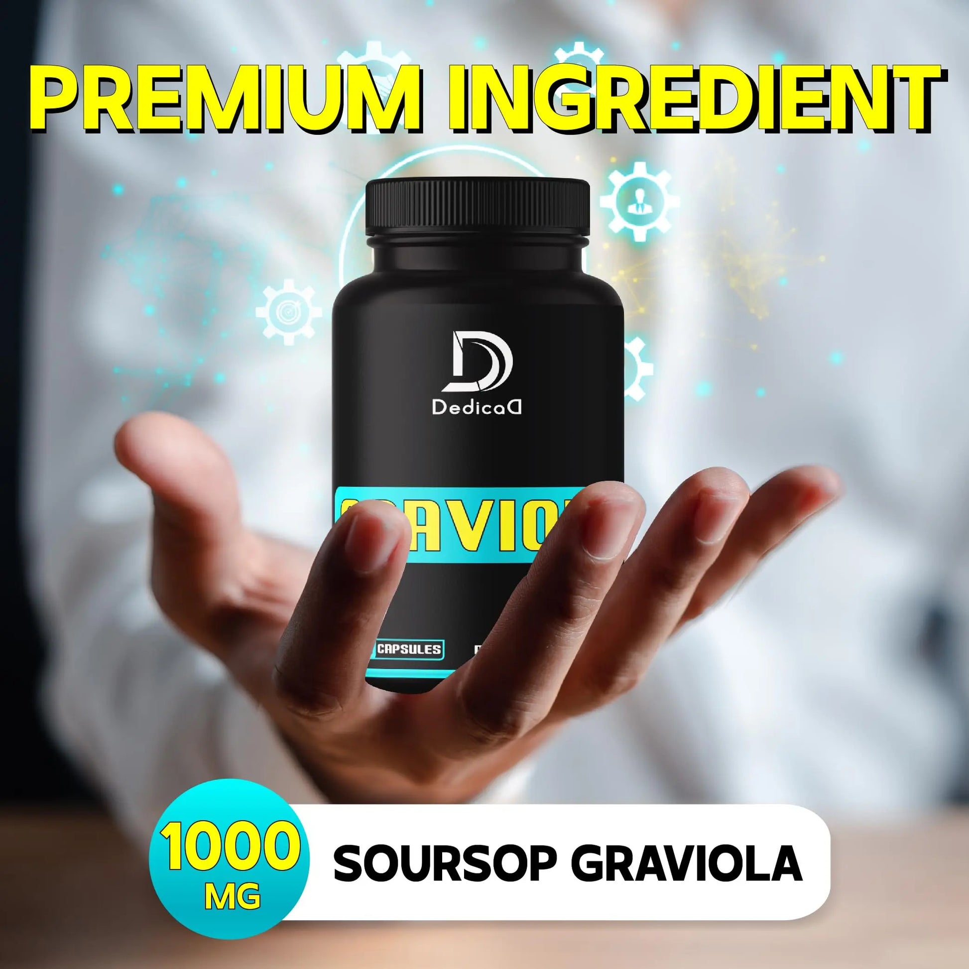 Soursop Graviola Leaves Capsules - Soursop Fruit Advanced - 210 Counts for 105 Servings DEDICADnz supplements