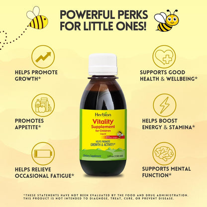 Herbion Naturals Vitality Supplement Syrup for Children, Promotes Growth and Appetite Herbion NaturalsUS supplements