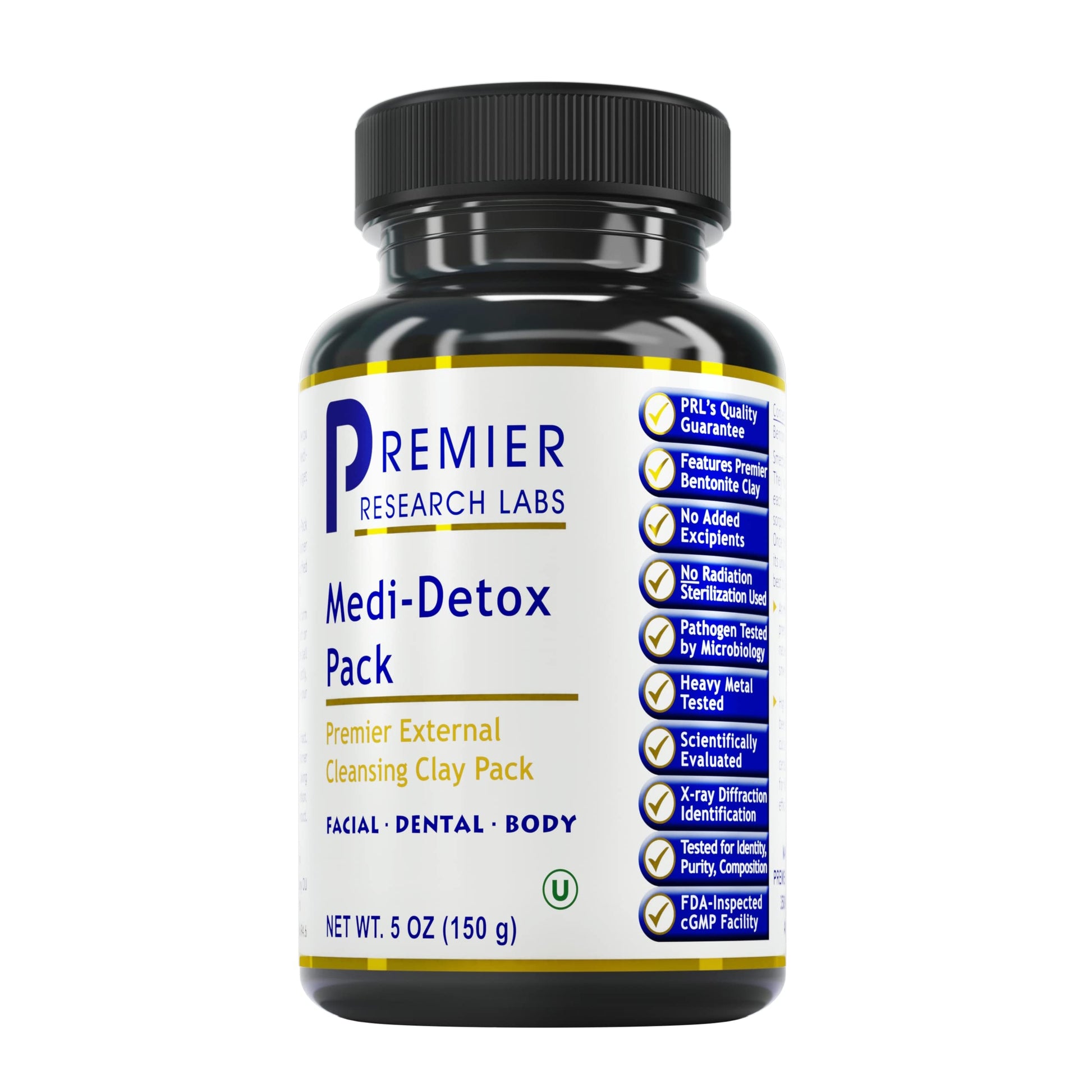 Premier Research Labs Medi-Dental Pack - Detoxifying Volcanic Clay - Dental & Body Cleansing - With Calcium Smectites Silica & Mineral Oxides - 5 oz Premier Research LabsAu supplements