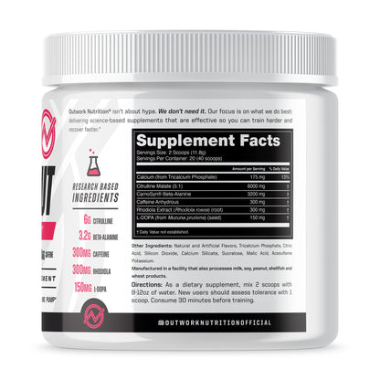Outwork Nutrition Pre-Workout Supplement with Nootropics - Energy & Mental Focus Outwork NutritionUS supplements