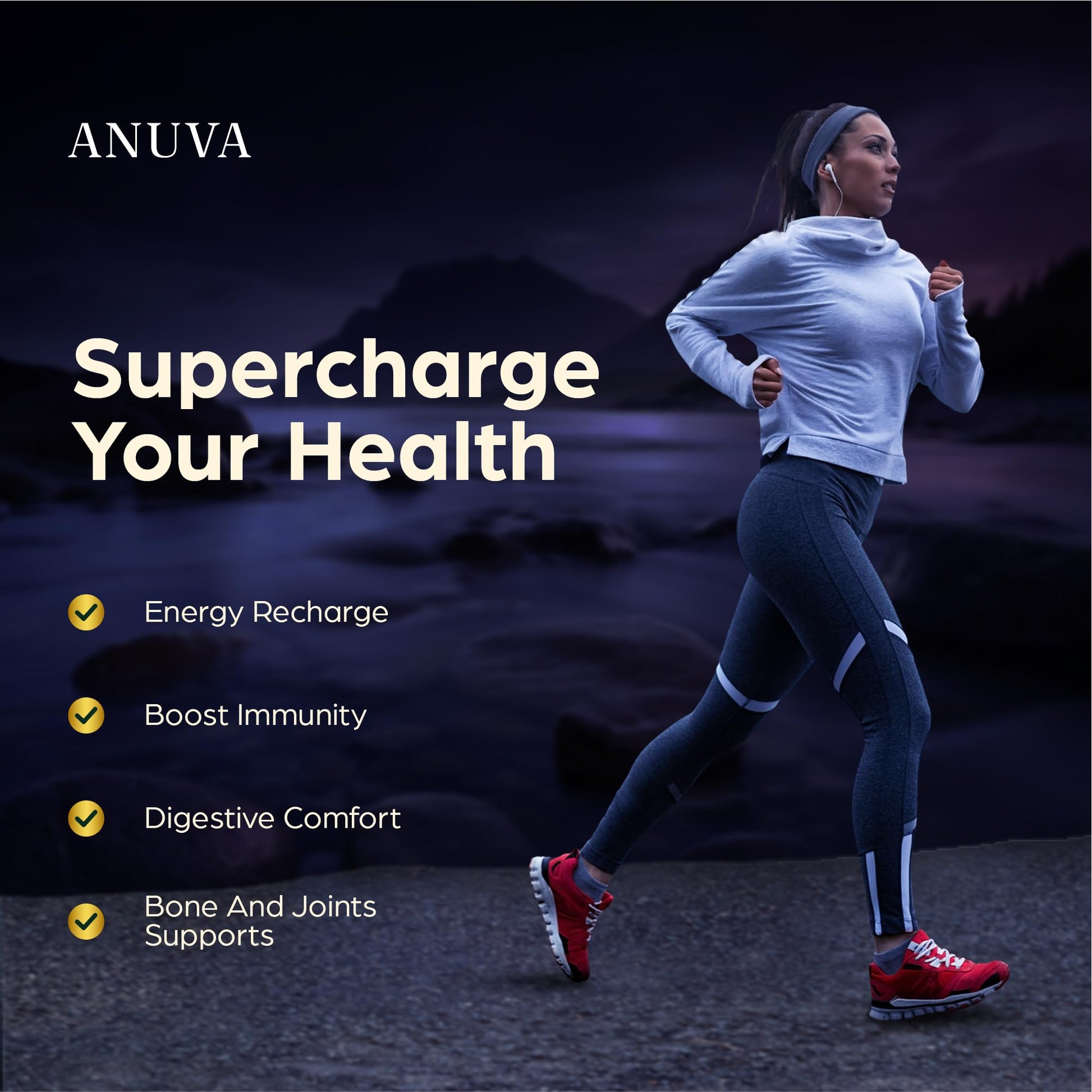Anuva 16-in-1 Sea Moss Capsules | Black Seed Oil, Ashwagandha, with Vitamin C, D3, Turmeric, Burdock, Bladderwrack & Multi-Minerals | Immune, Skin, Joint & Energy Support | 60 Veggie Capsules AnuvaAu supplements
