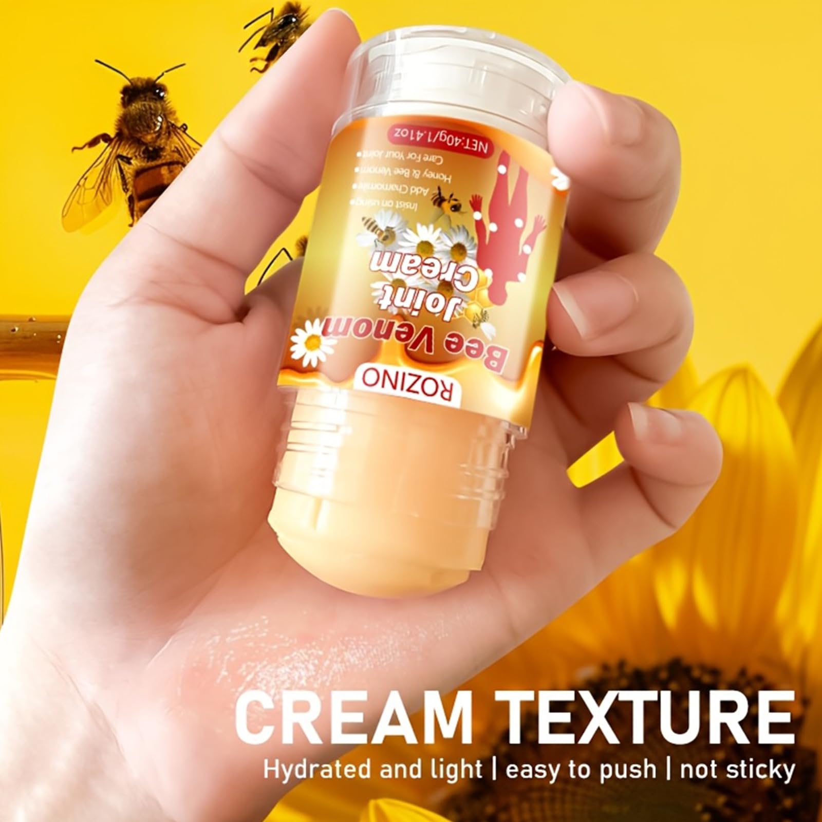 Bee Venom Joint Cream – Advanced Joint Support Cream with Honey & Chamomile, Soothing Formula for Aches & Stiffness in Knees, Hands, Back, Natural Relief Cream for Daily Joint Care (Bee venom) GenericAu supplements