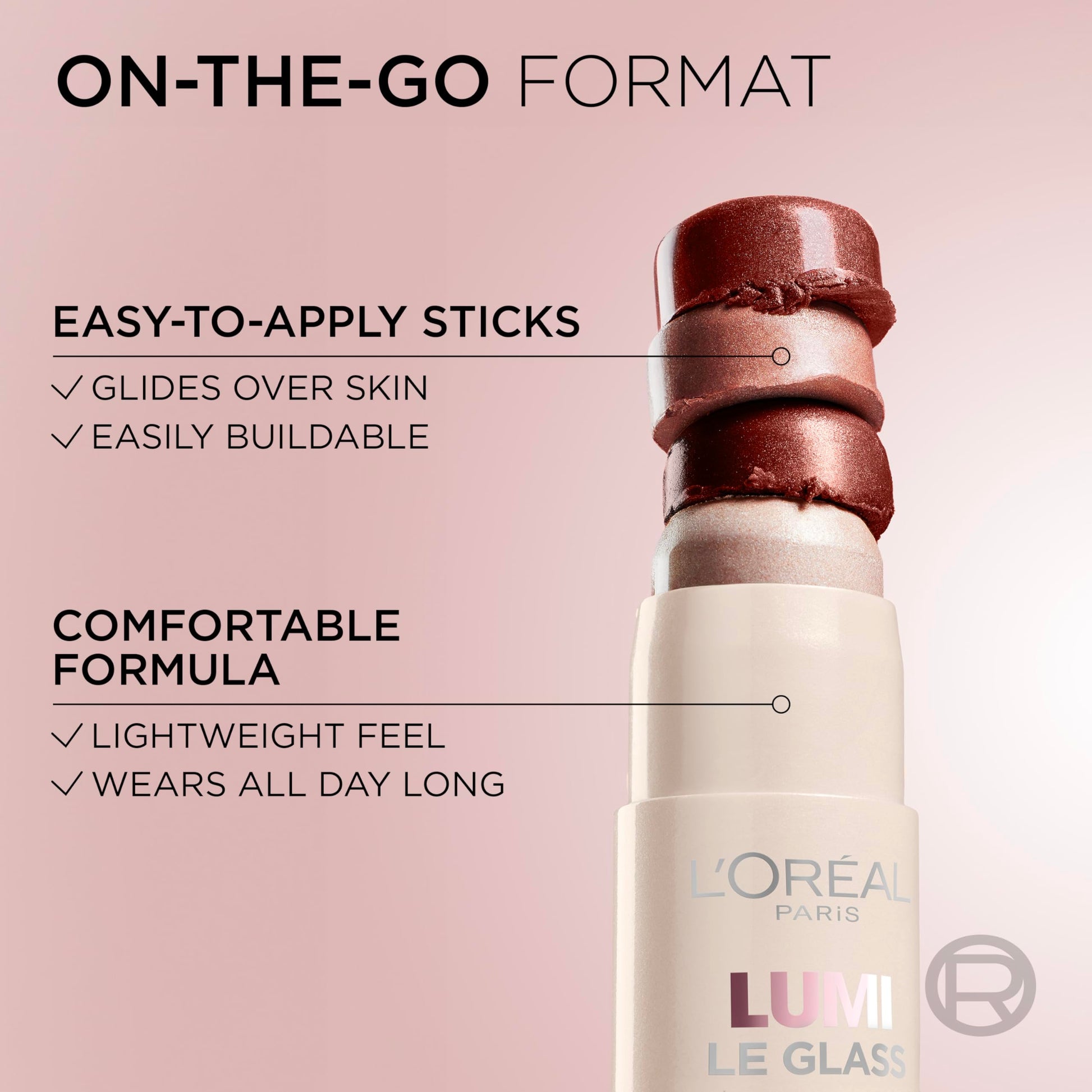 L'Oreal Paris True Match Lumi Le Glass Highlighter Stick, Reflective, Translucent, Glassy Highlighter for Face and Body, 620 Pink Ballet, 0.17 Oz L'Oreal ParisAu supplements