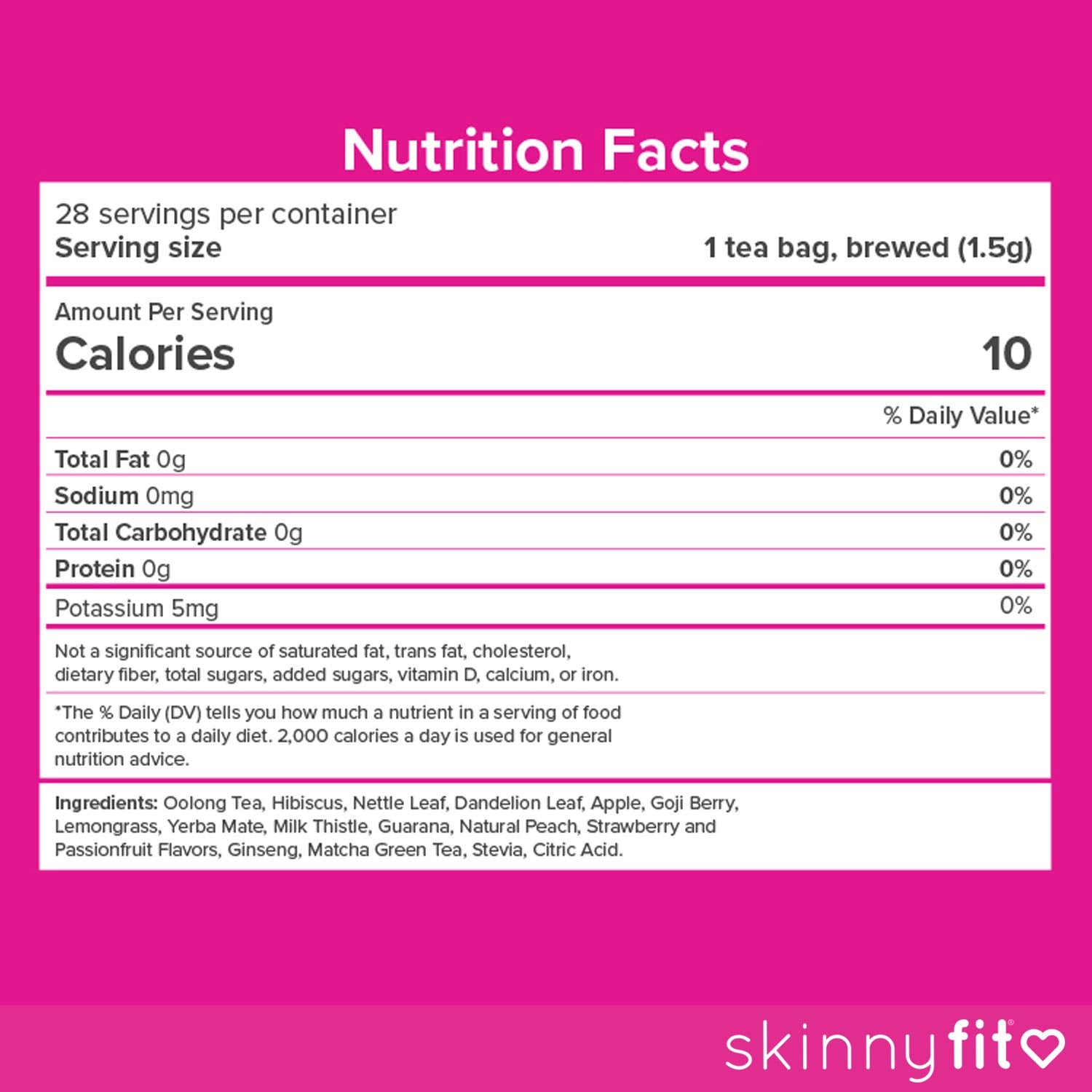 SkinnyFit Detox Tea: All-Natural, Laxative-Free, Supports A Healthy Weight SkinnyFitAu supplements