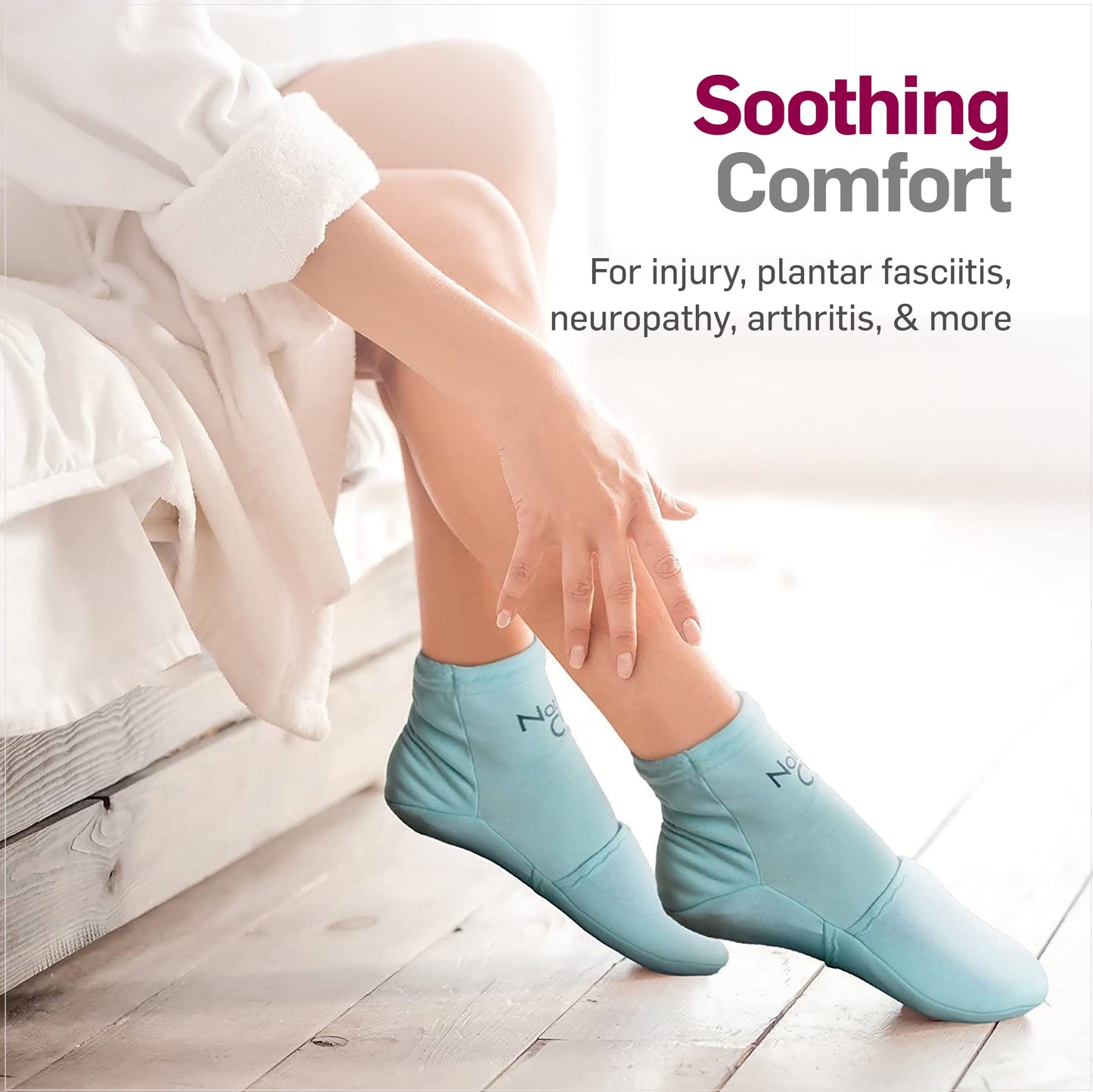 NatraCure Cold Therapy Socks - Reusable Gel Ice Frozen Slippers for Feet NatraCureUS supplements