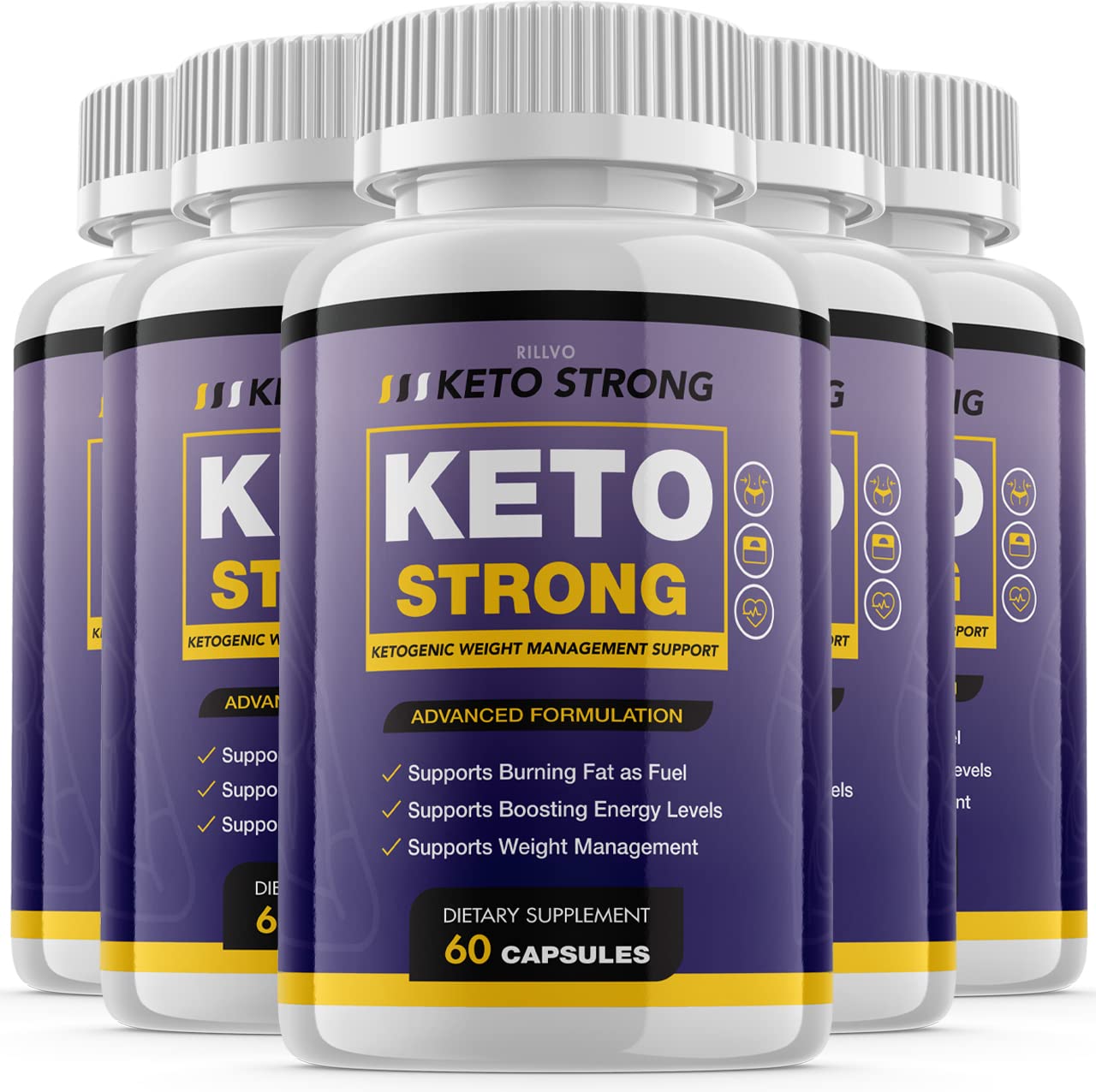 (5 Pack) Keto Strong XP Advanced Formula Ketosis Pills (300 Capsules) RillvoAu supplements
