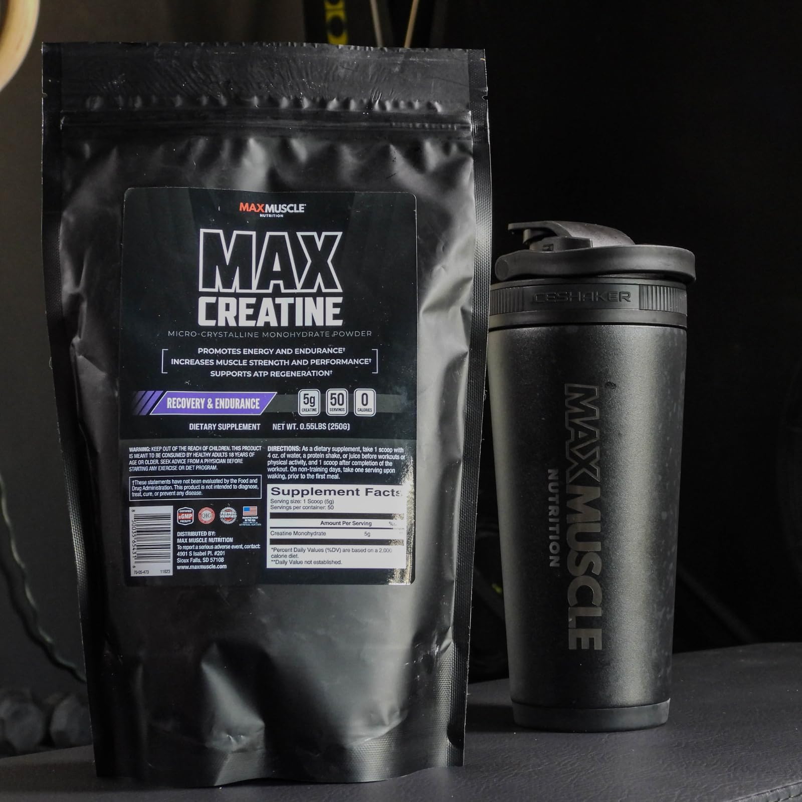 Max Muscle Ultra Pure Creatine Monohydrate Powder 5000 mg (5 Grams) | 3rd Party Purity Tested | 100% Micronized and Unflavored for Maximum Absorption | Keto Friendly | 8.8 Ounces | 50 Servings Max MuscleAu supplements