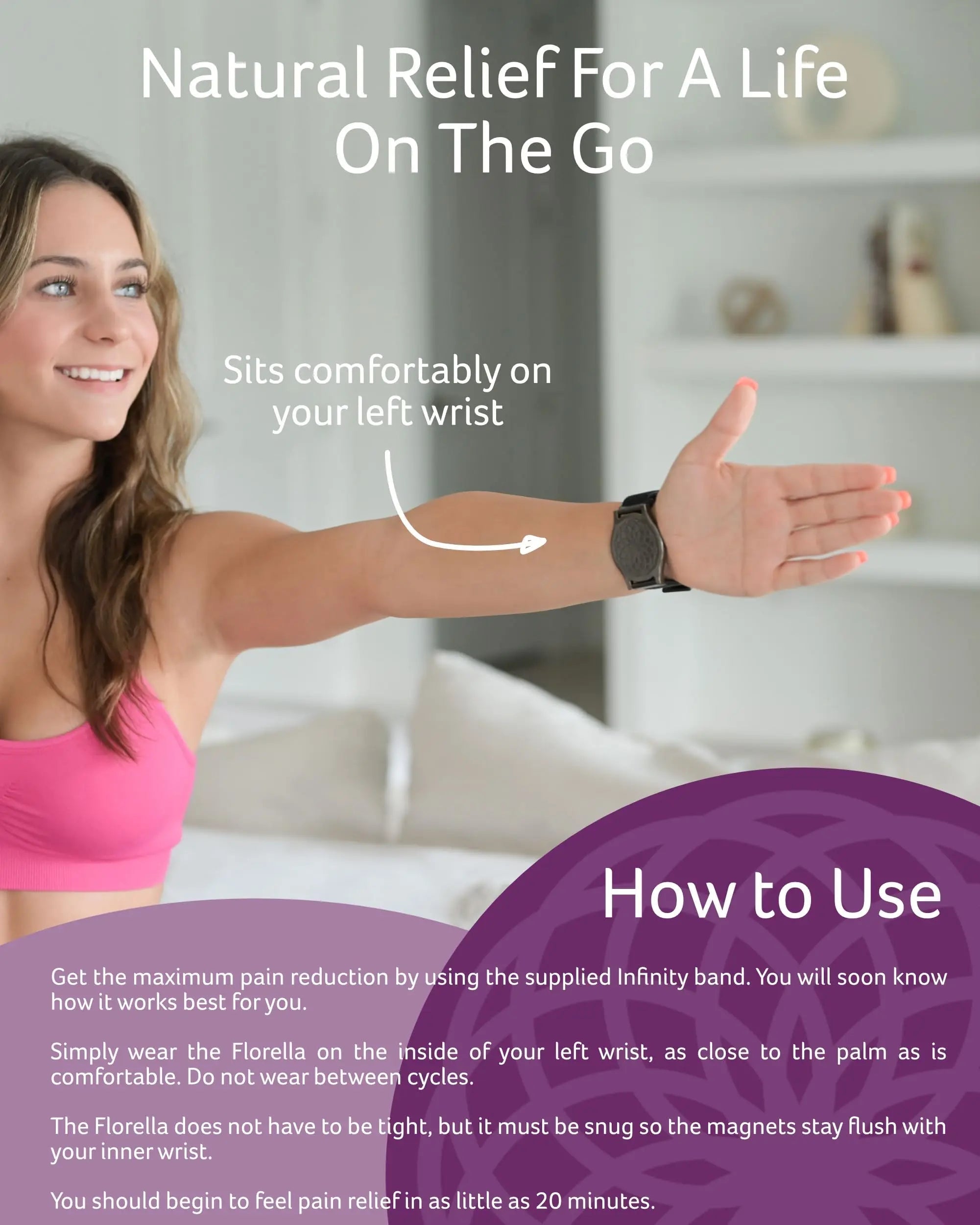 MediMags Period Pain Relief Device - Clinically Proven, All Natural Relief for A Life On The Go - The Florella Therapeutic Device Helps Alleviate The Pain from Menstrual Cramps. FlorellaAu supplements