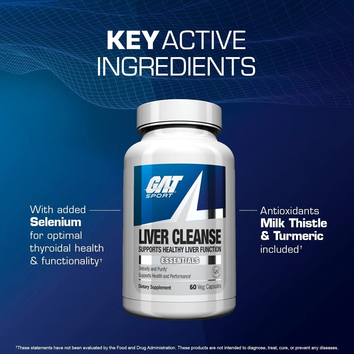 GAT SPORT Essentials Liver Cleanse Multivitamin, 60 Count GAT SPORTAu supplements