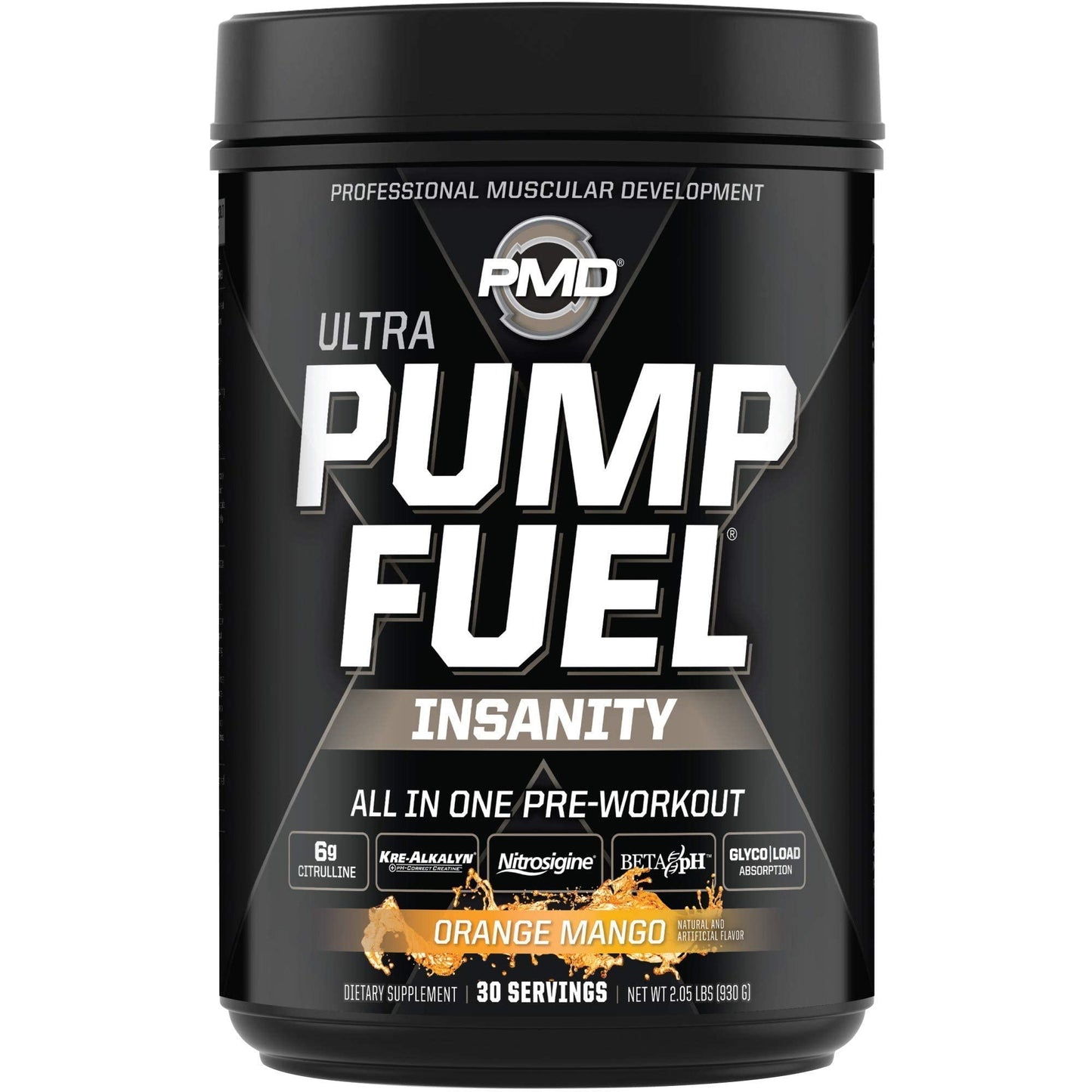 PMD Sports Ultra Pump Fuel Insanity - Pre Workout - Tropical Orange Mango (30 Servings) PMDUS supplements