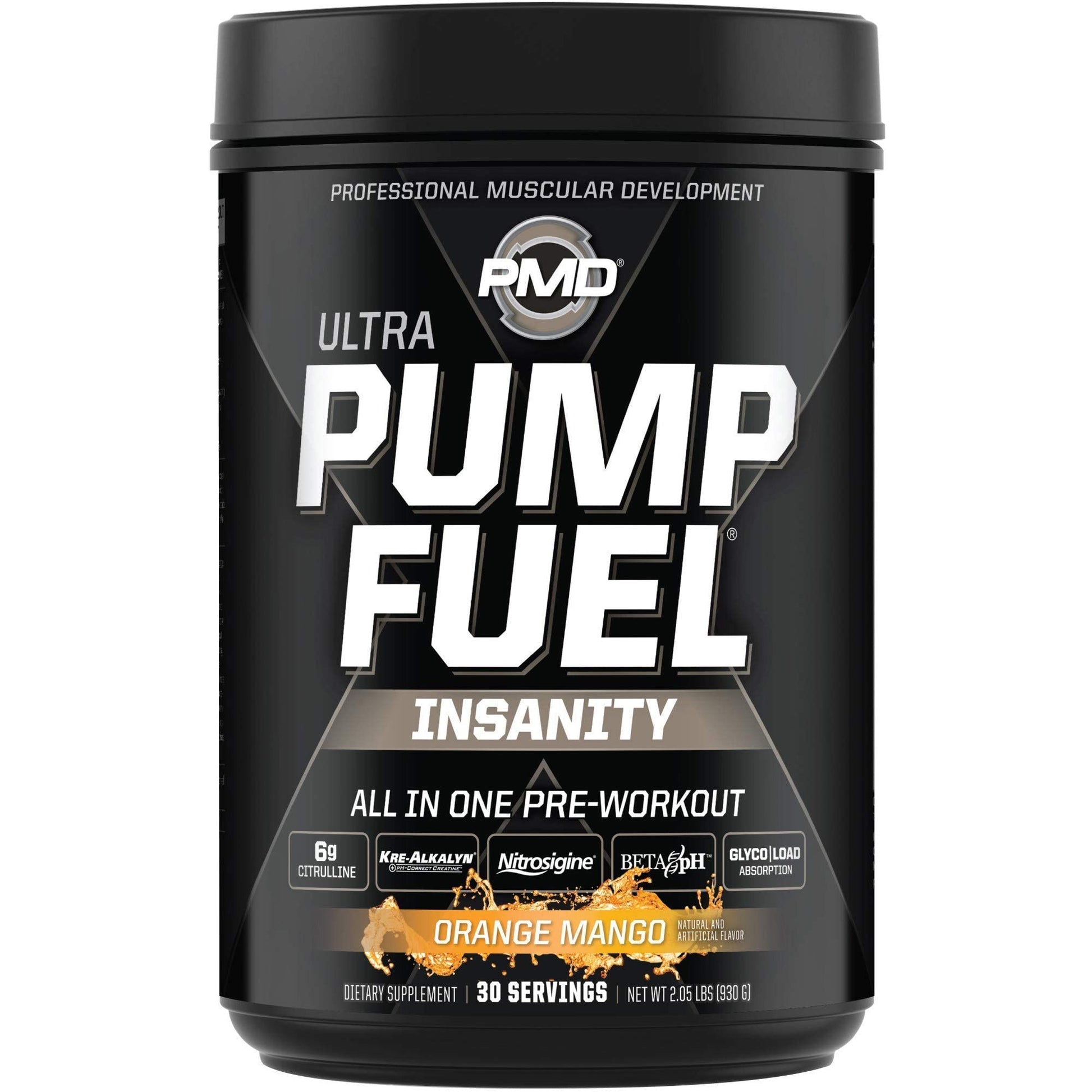 PMD Sports Ultra Pump Fuel Insanity - Pre Workout - Tropical Orange Mango (30 Servings) PMDAu supplements