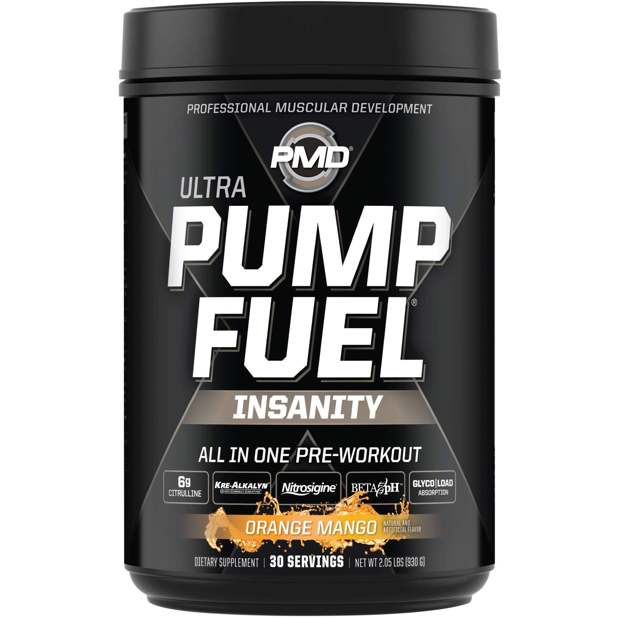 PMD Sports Ultra Pump Fuel Insanity - Pre Workout - Tropical Orange Mango (30 Servings) PMDAu supplements