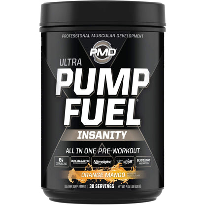 PMD Sports Ultra Pump Fuel Insanity - Pre Workout - Tropical Orange Mango (30 Servings) PMDUS supplements