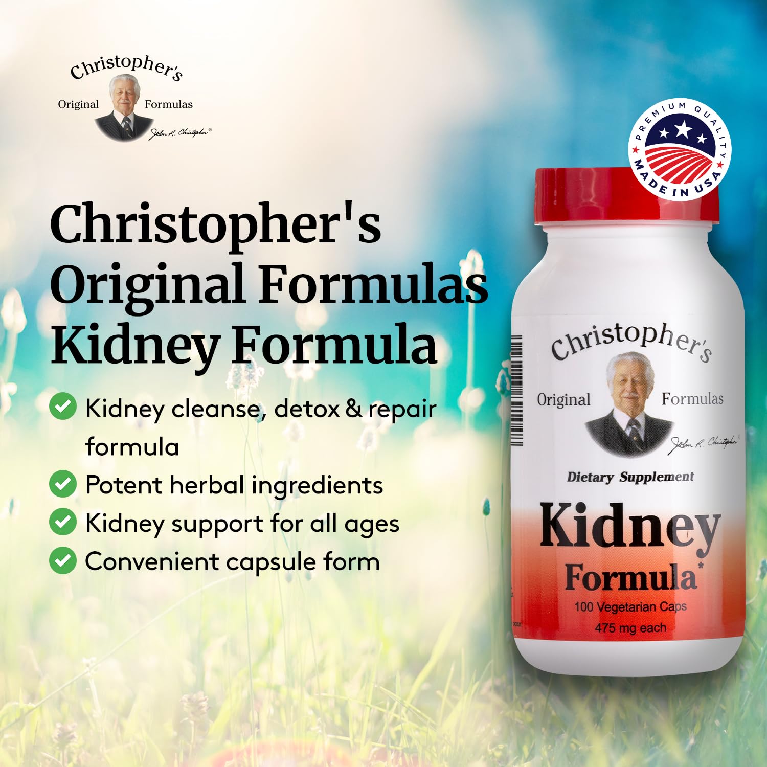 Christopher's Original Formulas Kidney Formula - Kidney Cleanse Detox & Repair Formula - Herbal Blend for Kidney Support Christopher's Original FormulasAu supplements