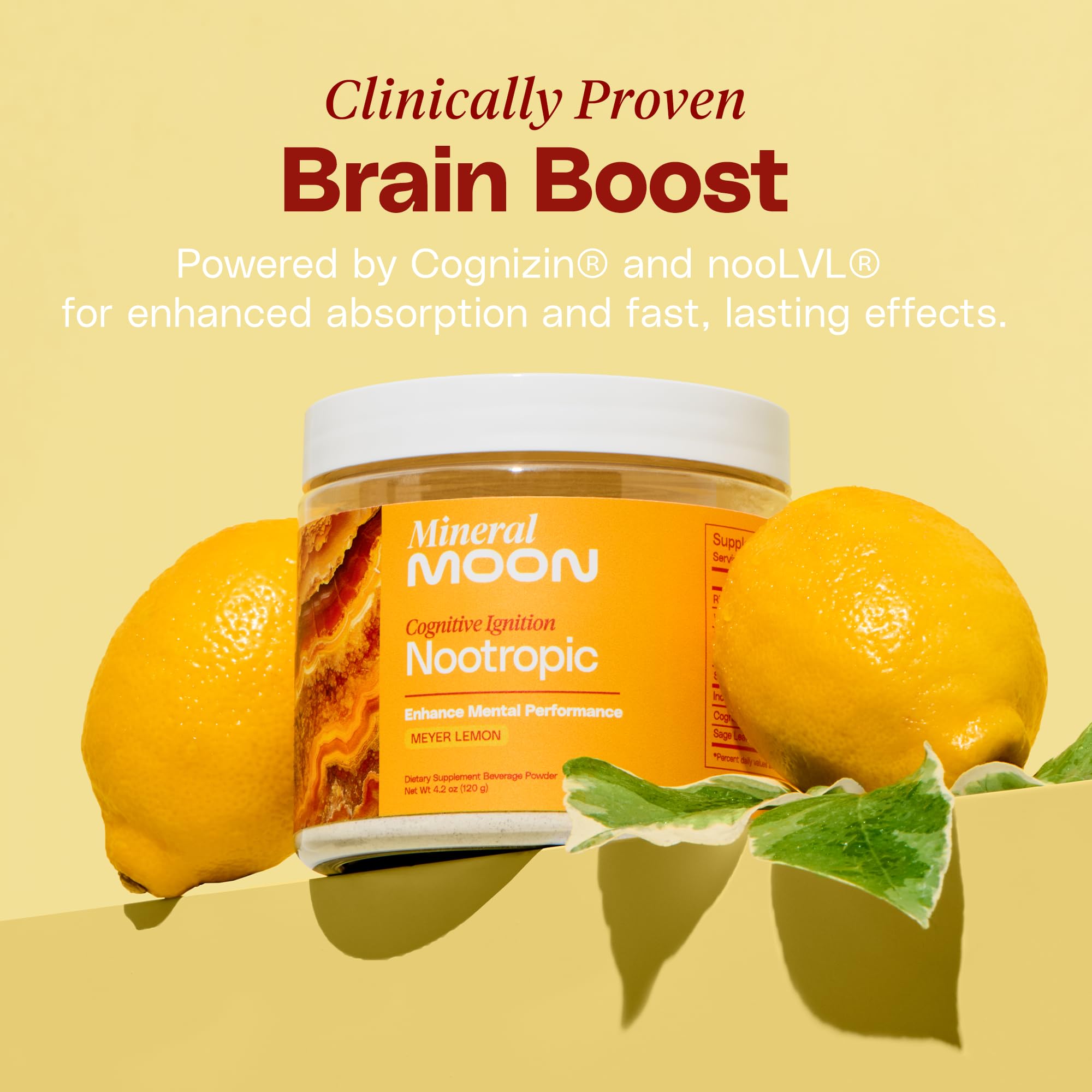 Mineral Moon Premium Cognitive Ignition Nootropic Powder - Brain Supplements For Memory & Focus - Sage Extract, B Vitamins,Cognizine Citicoline& nooLVL - Supports Mental Clarity - No Caffeine or Sugar Mineral MoonAu supplements