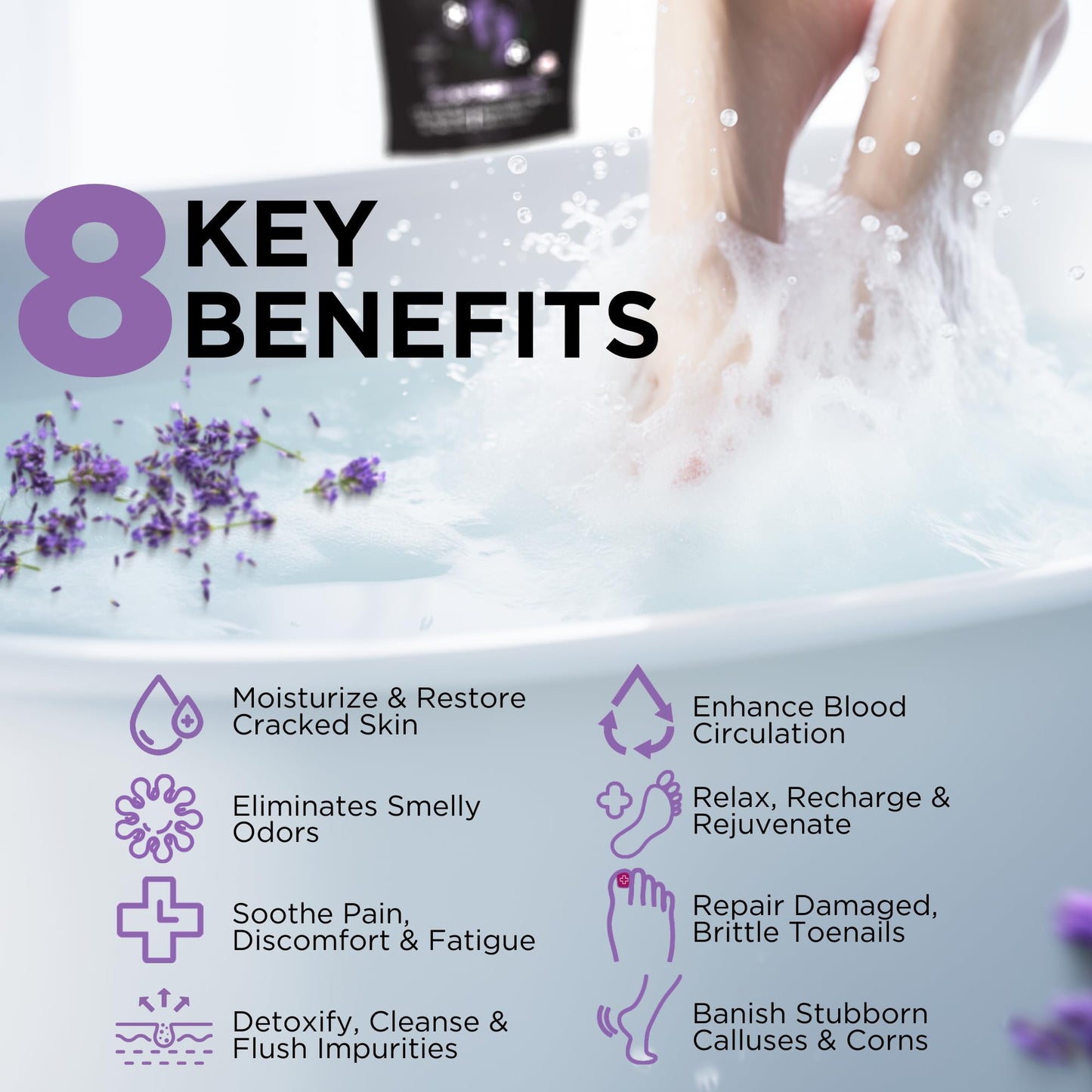 Calming Lavender Foot Soak with Epsom Salt, Made in USA, Foot Soak Soothes Sore Tired DAILY REMEDYUS supplements