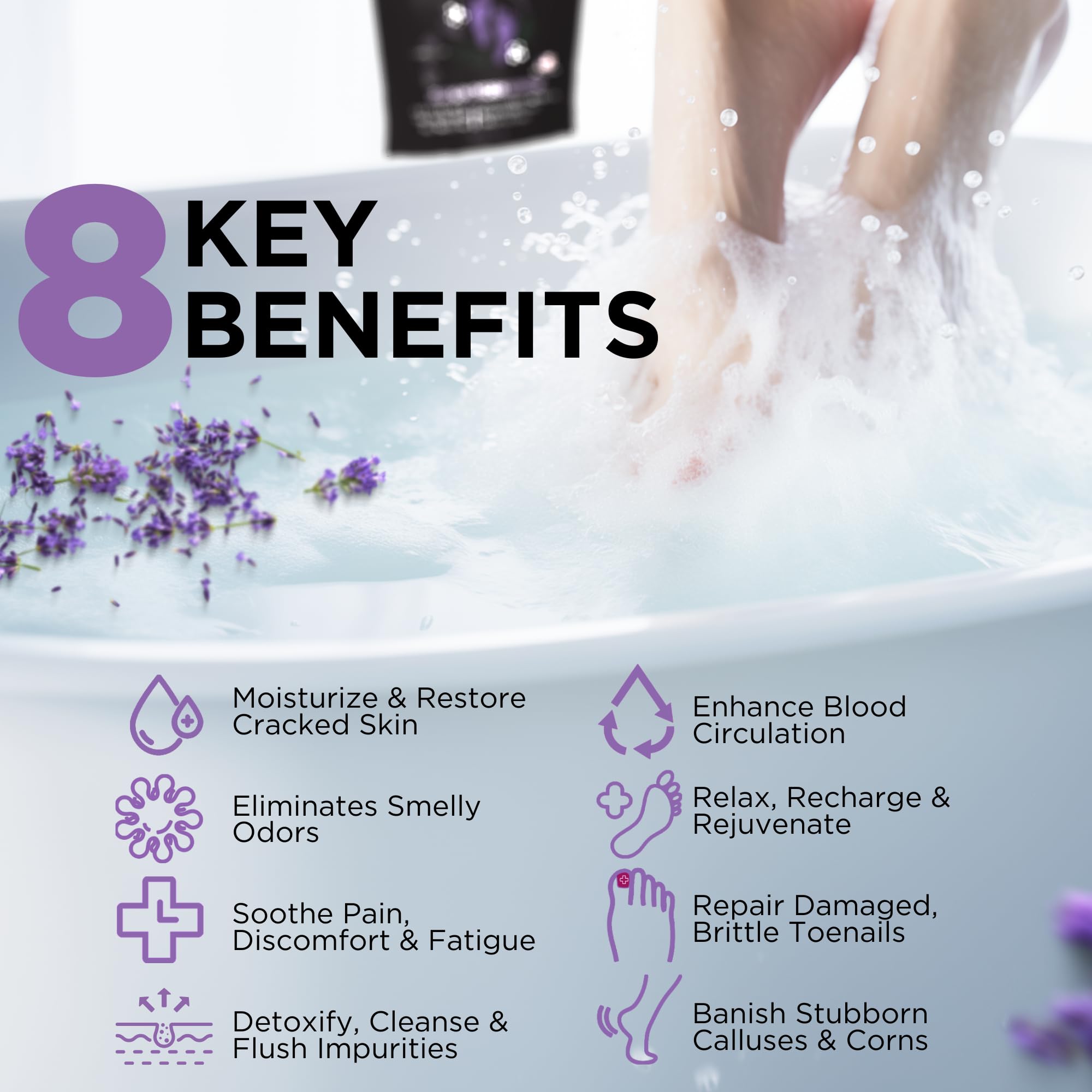 Calming Lavender Foot Soak with Epsom Salt, Made in USA, Foot Soak Soothes Sore Tired DAILY REMEDYUS supplements