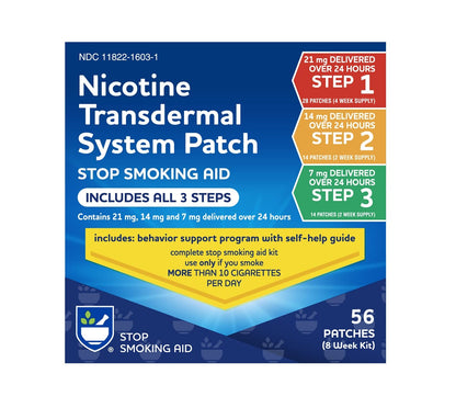 Rite Aid Nicotine Patch Kit, Steps 1 Through 3 to Quit Smoking, 21, 14, 7mg Rite AidUS supplements