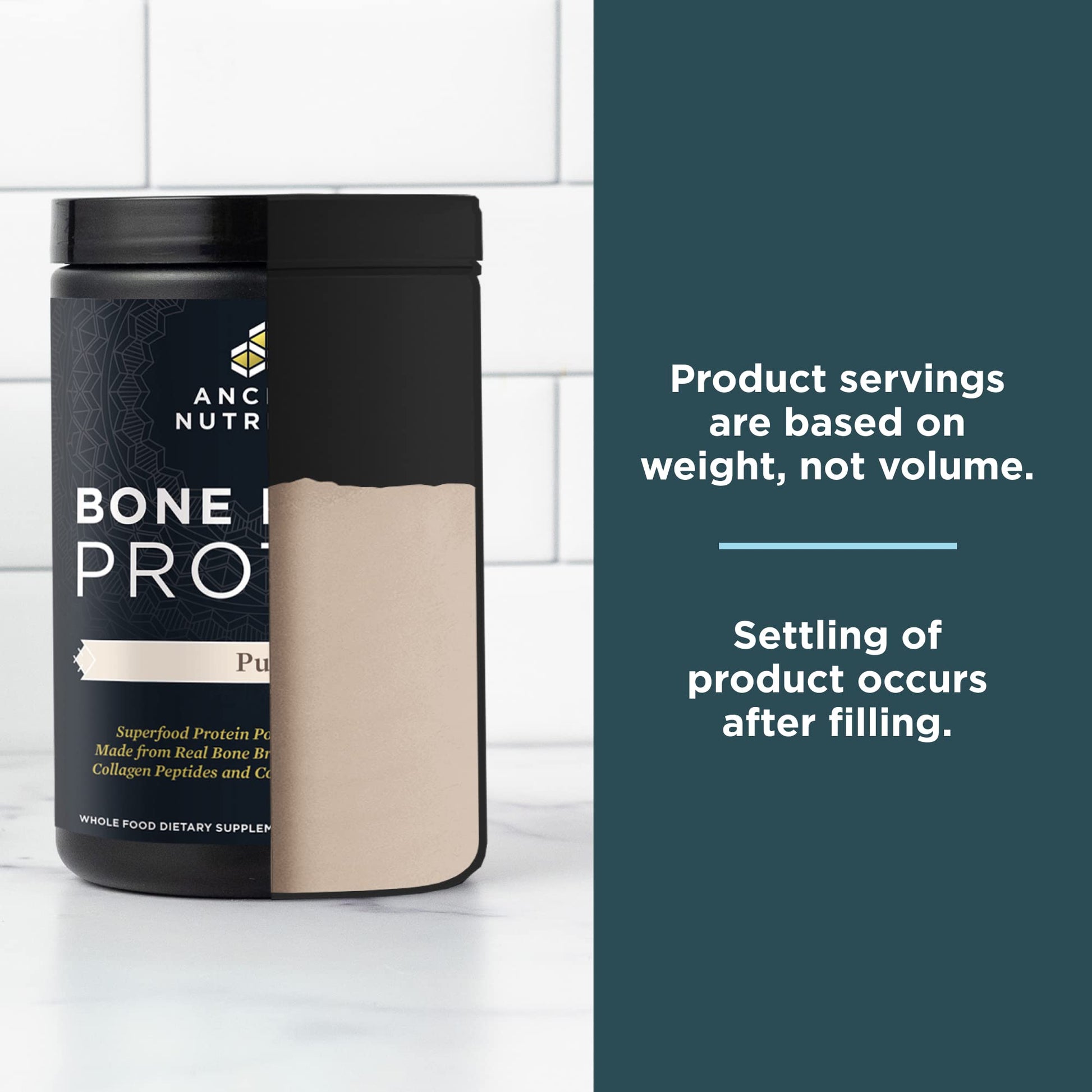 Ancient Nutrition Bone Broth Protein Powder, Pure Flavor, 20 Servings Size Ancient NutritionUS supplements
