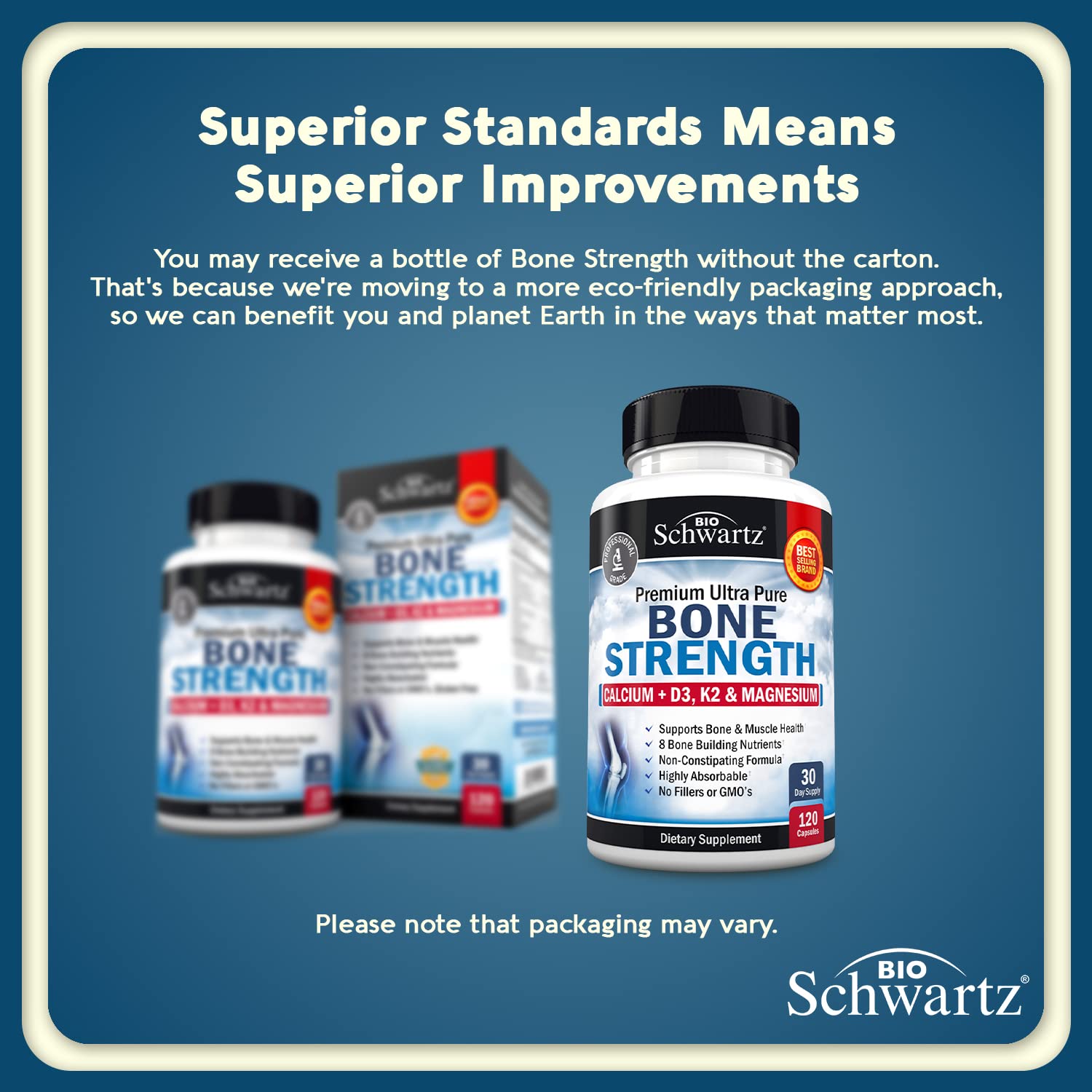 Bone Strength Supplement with Calcium + D3, K2 & Magnesium - Highly Absorbable BioSchwartzAu supplements